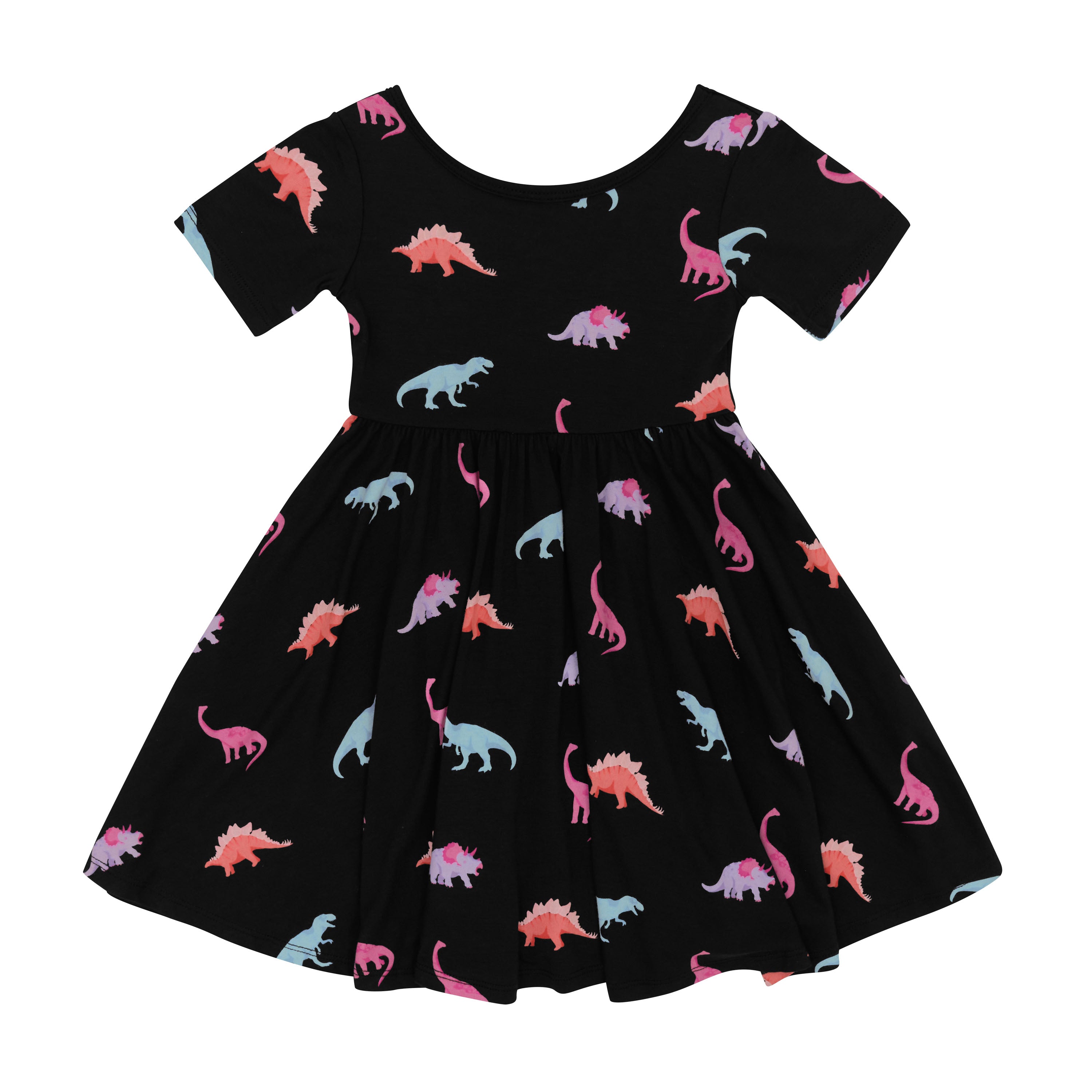 Kyte Baby Short Sleeve Twirl Dress in Midnight Roar