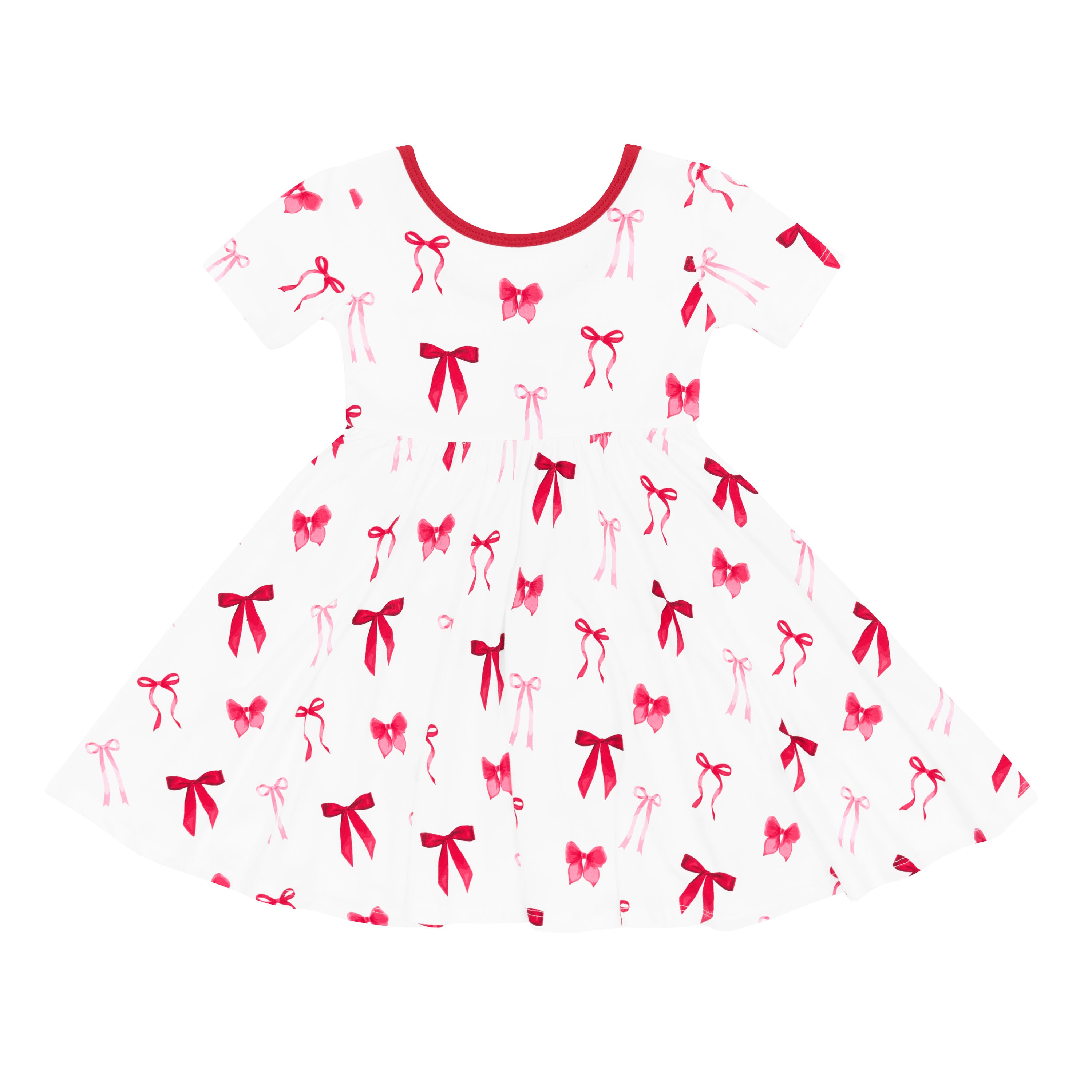 Product photo of the breathable and flowy Twirl Dress in Small Love Bow