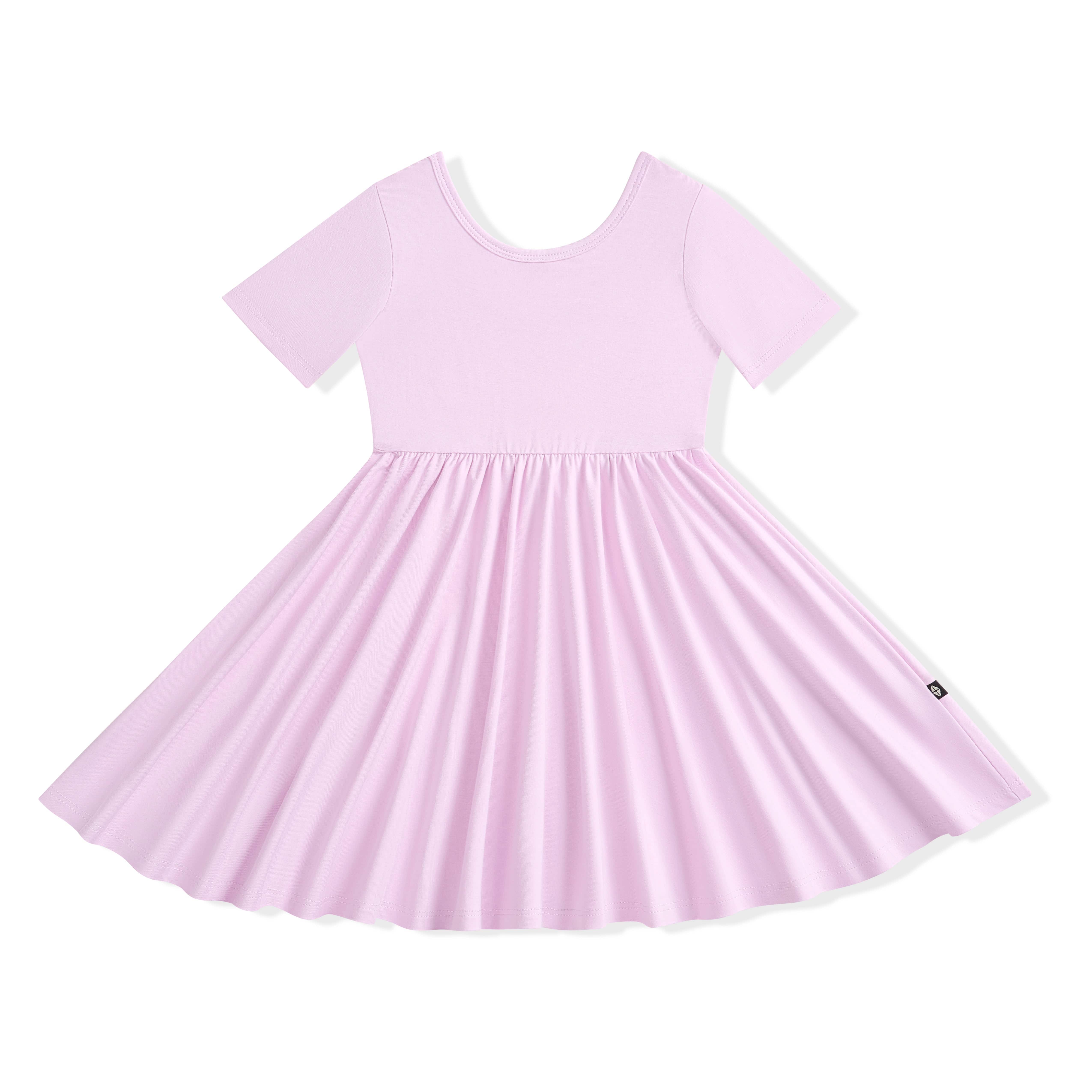 Light purple dress on a white background