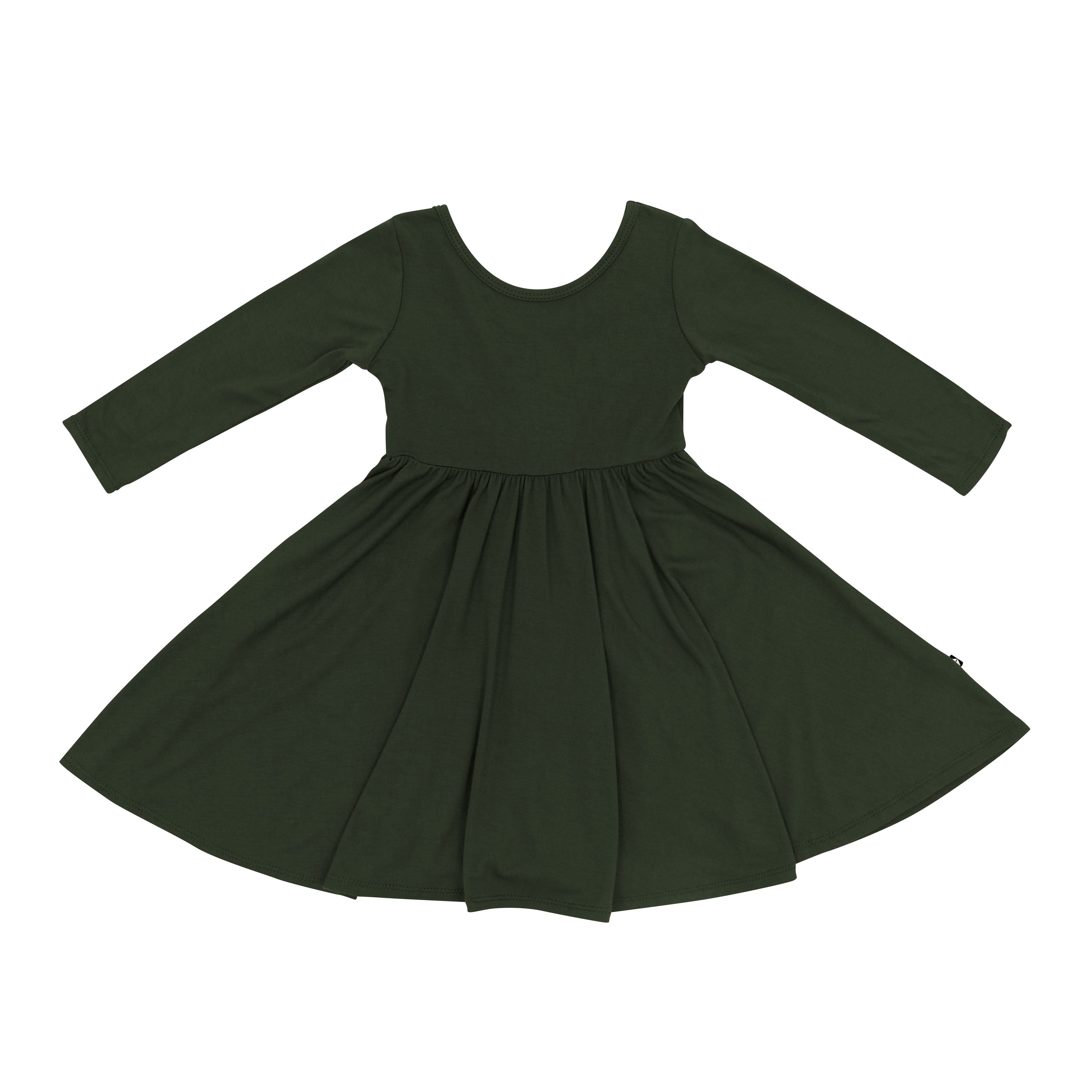 Product photo of the Long Sleeve Twirl Dress in Fir