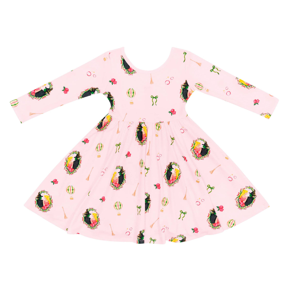 Product photo of the Long Sleeve Twirl Dress in Wicked