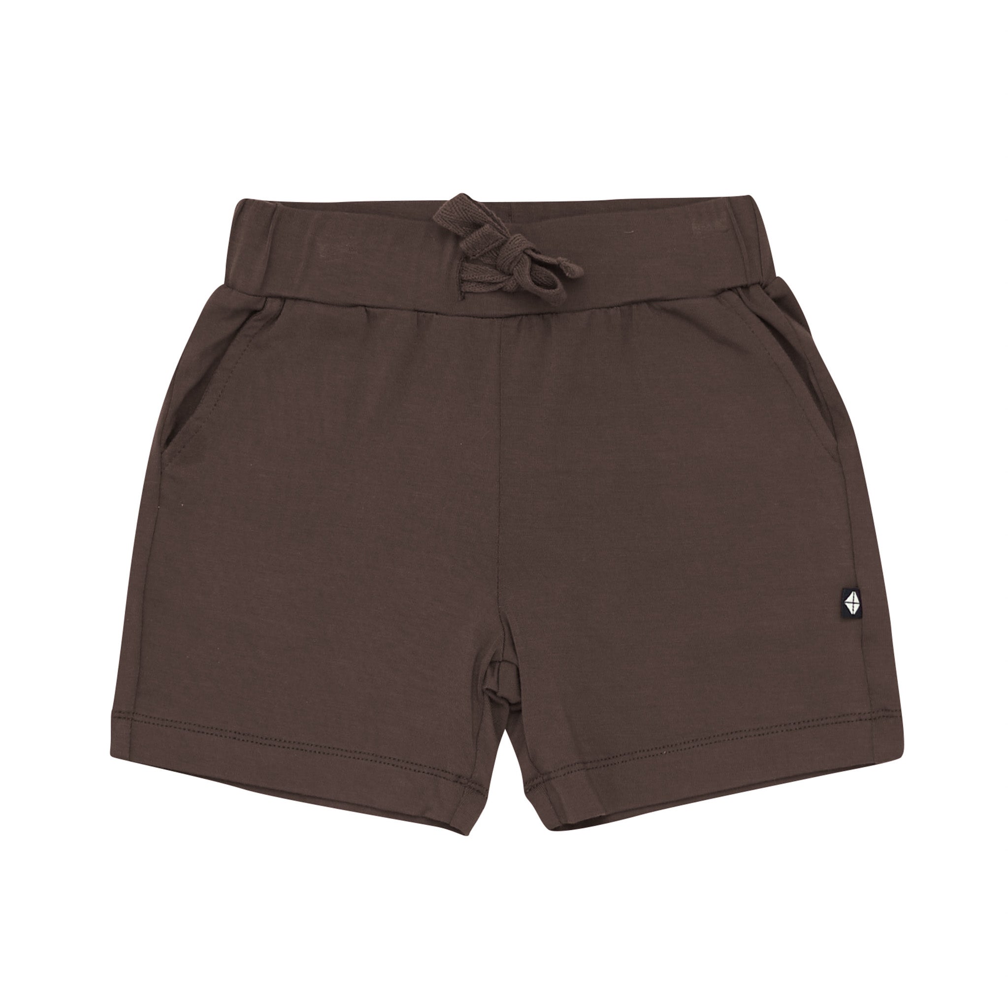 Product photo of the Drawstring Short in Espresso shown on a white surface