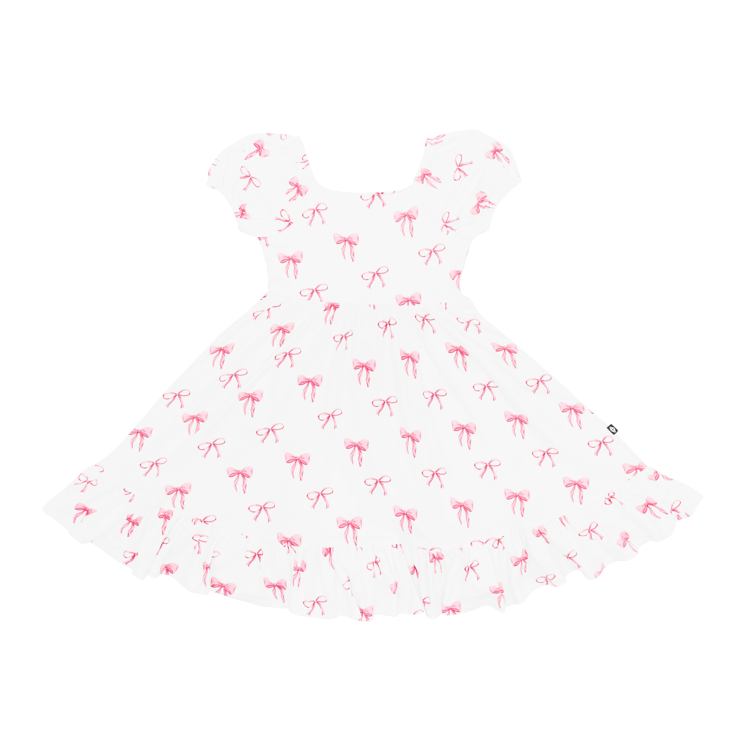 Kyte Baby's Puff Sleeve Twirl Dress in Bow