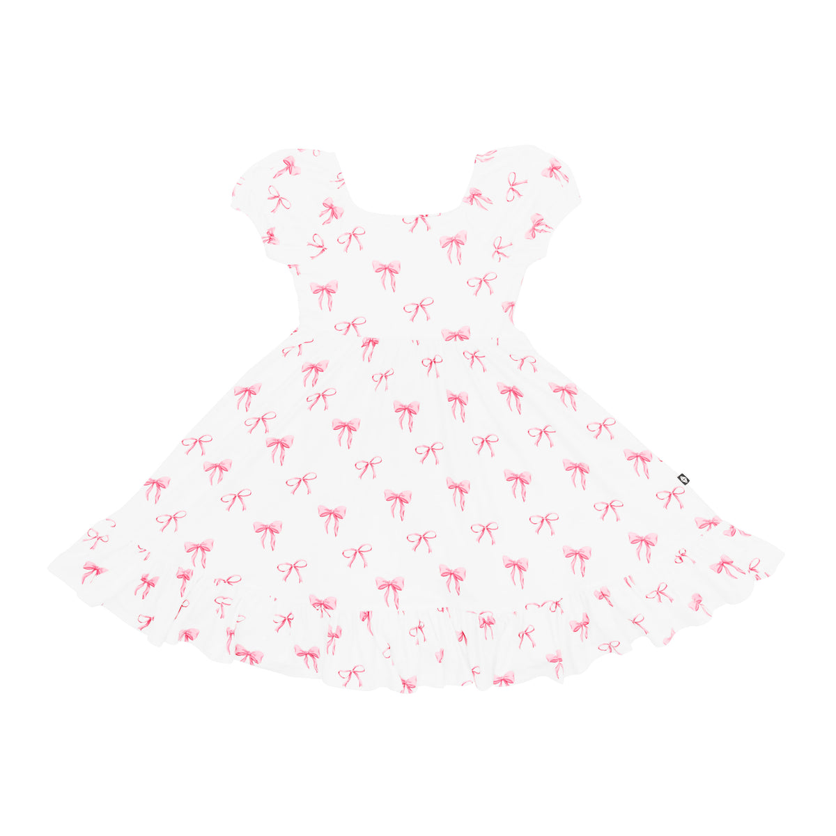 Kyte Baby's Puff Sleeve Twirl Dress in Bow