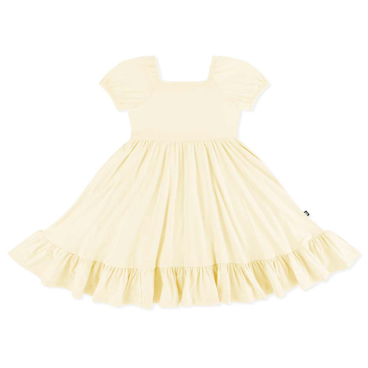 Product photo of the Puff Sleeve Twirl Dress in Chamomile