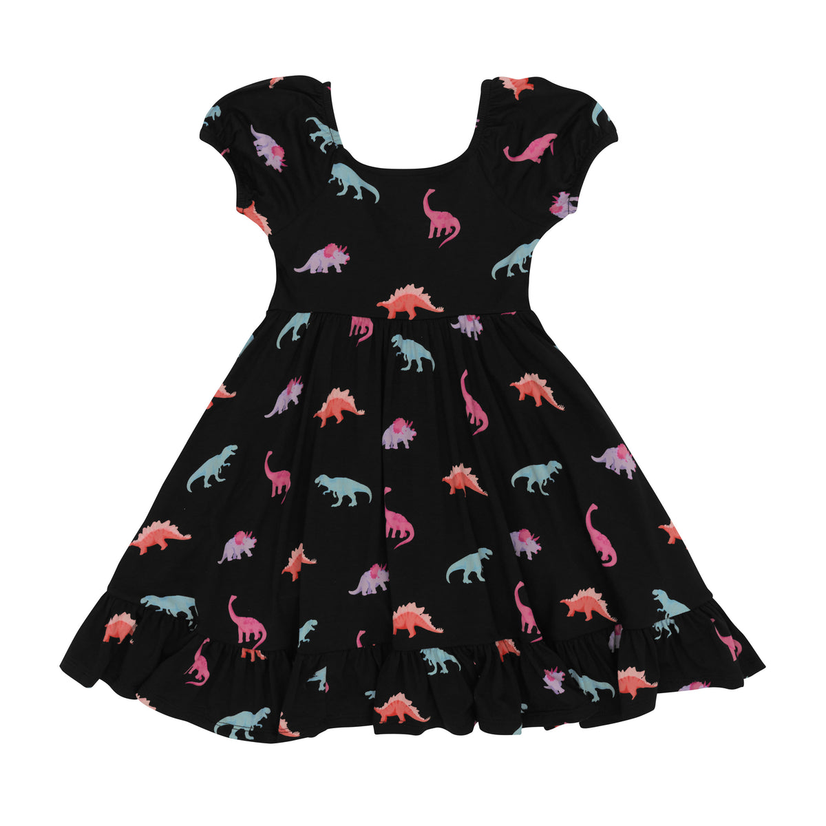 Kyte Baby Puff Sleeve Twirl Dress in Midnight Roar