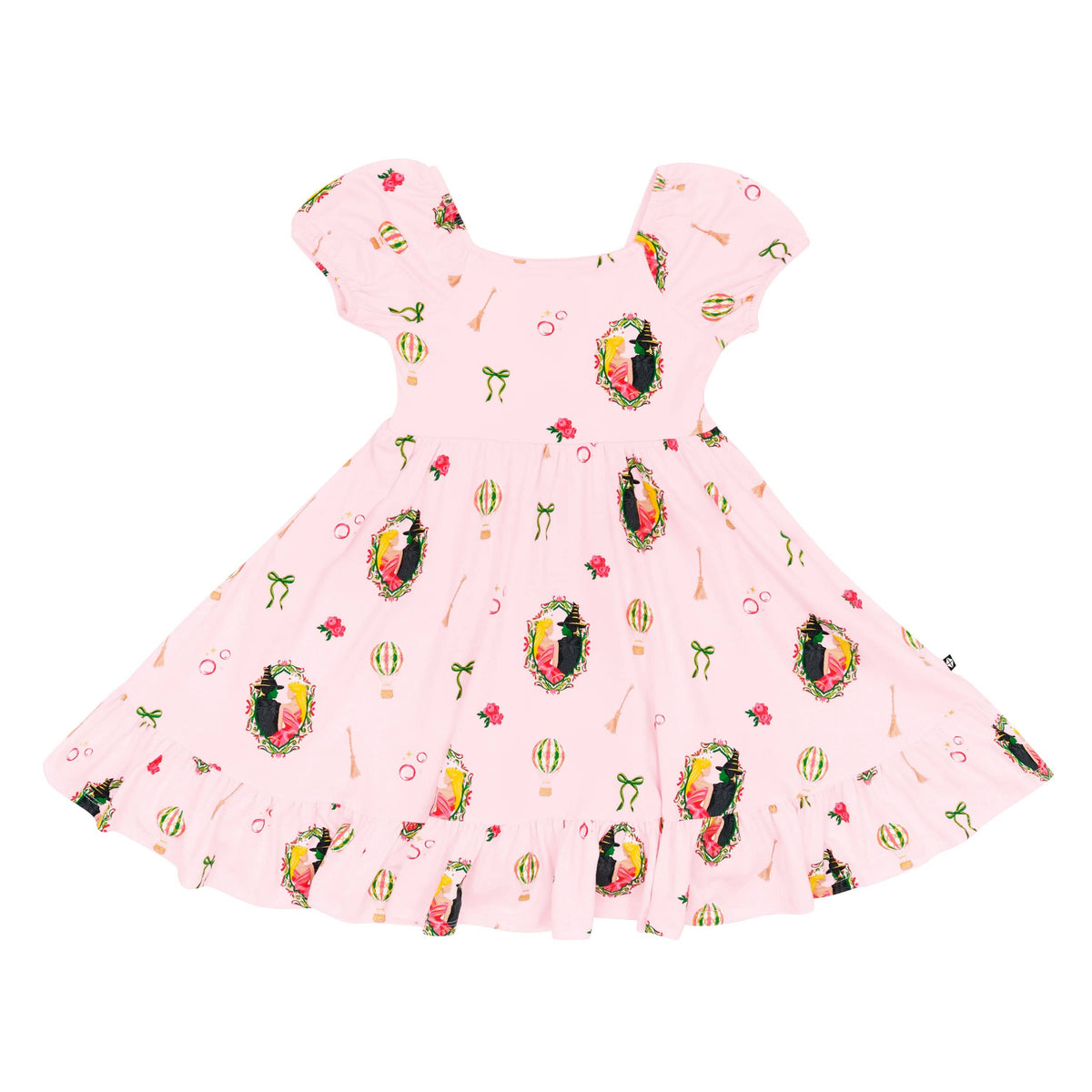 Product photo of the Puff Sleeve Twirl Dress in Wicked