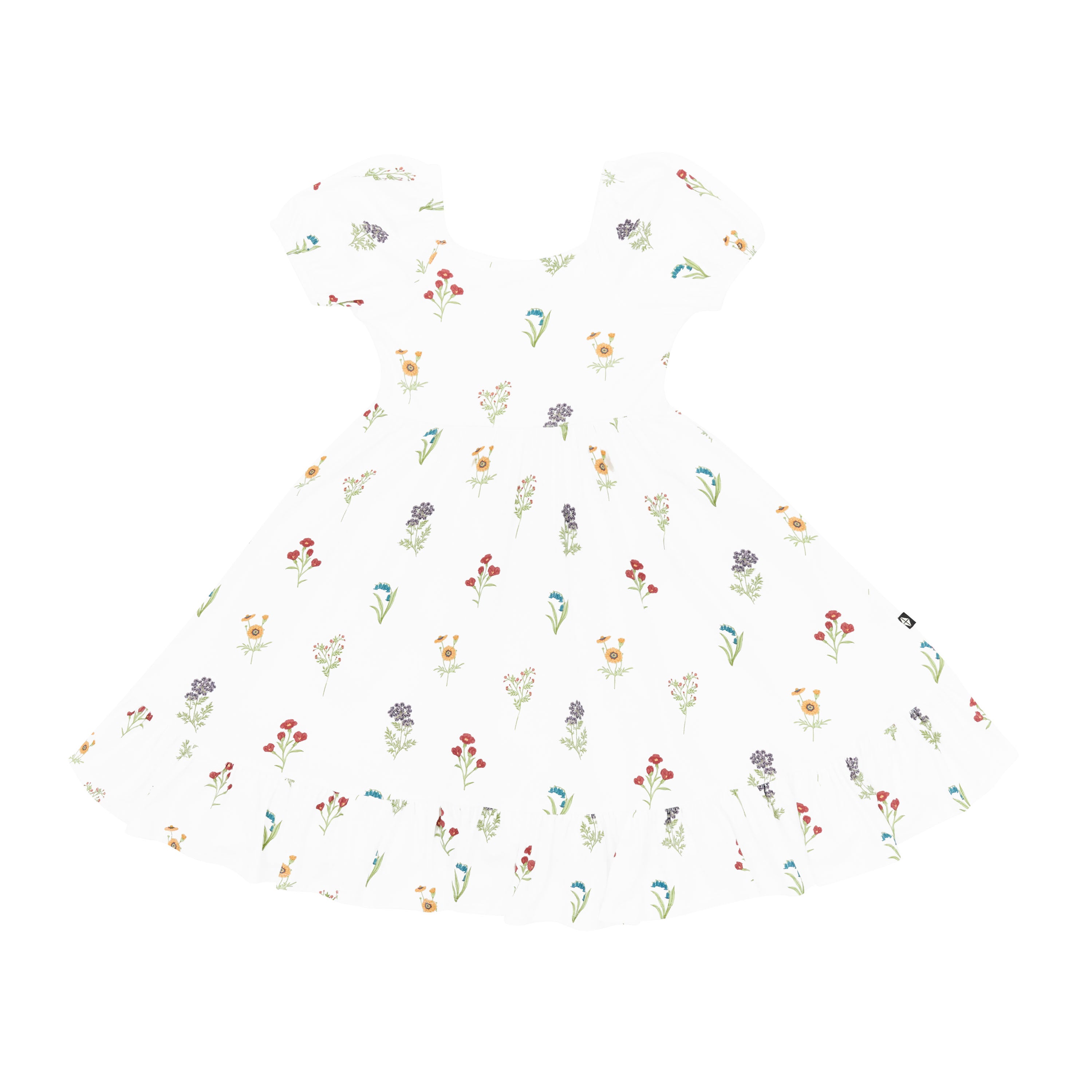 Puff Sleeve Twirl Dress in Wildflower