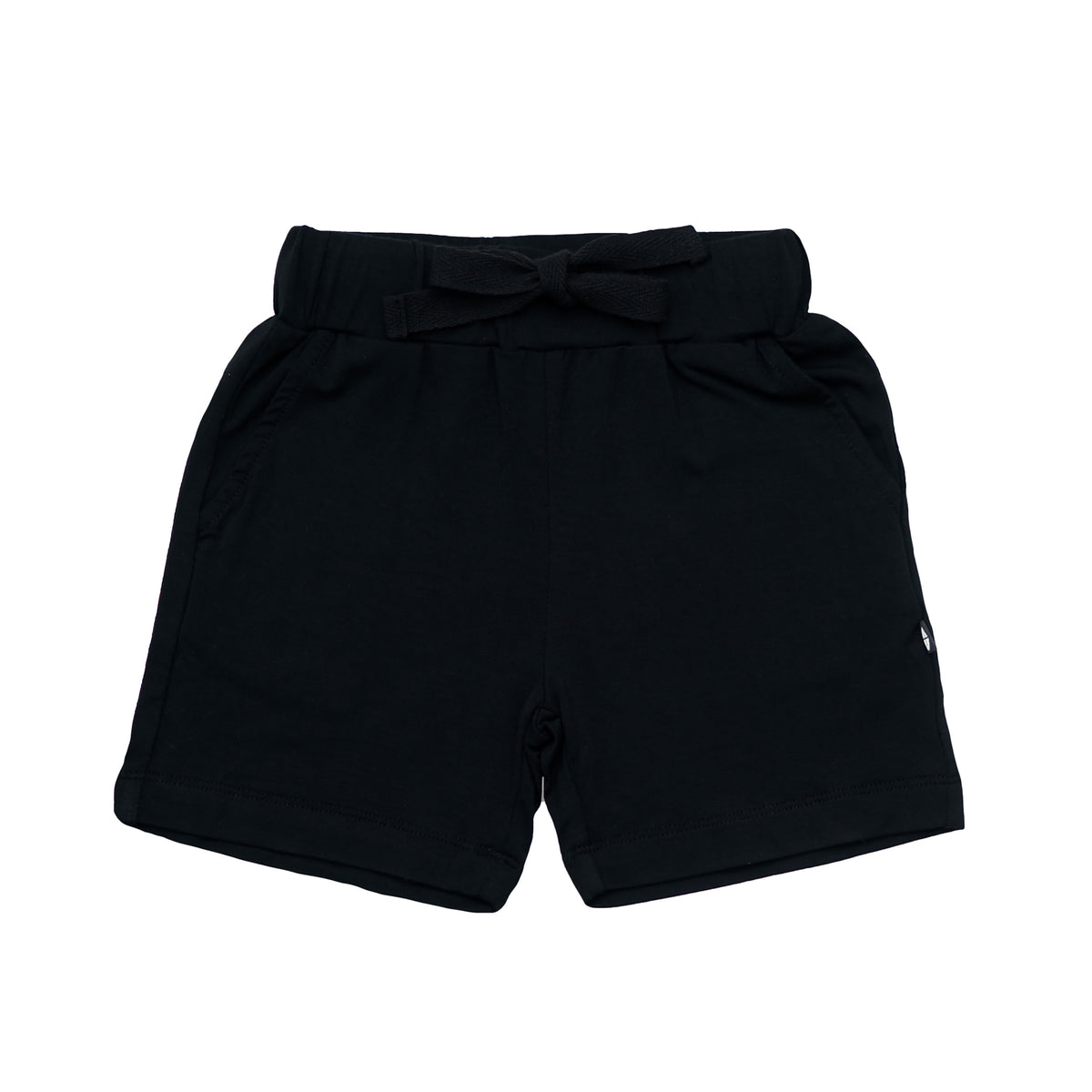Bamboo Drawstring Short in Midnight Black