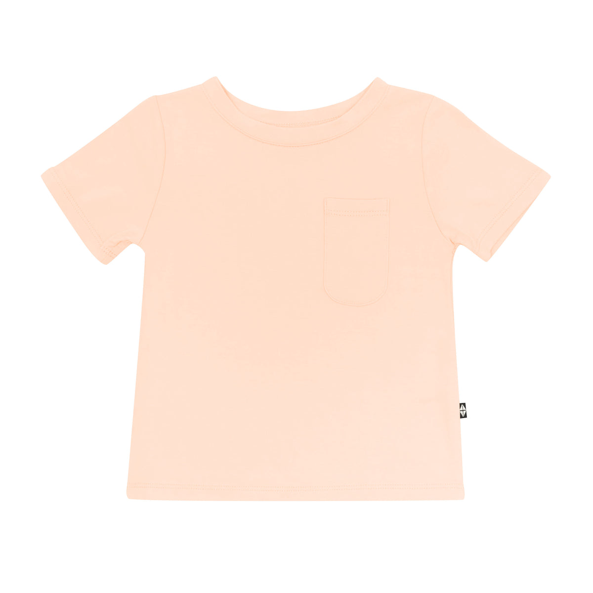 Kyte Baby's Toddler Crew Neck Tee in Canyon showing the front pocket