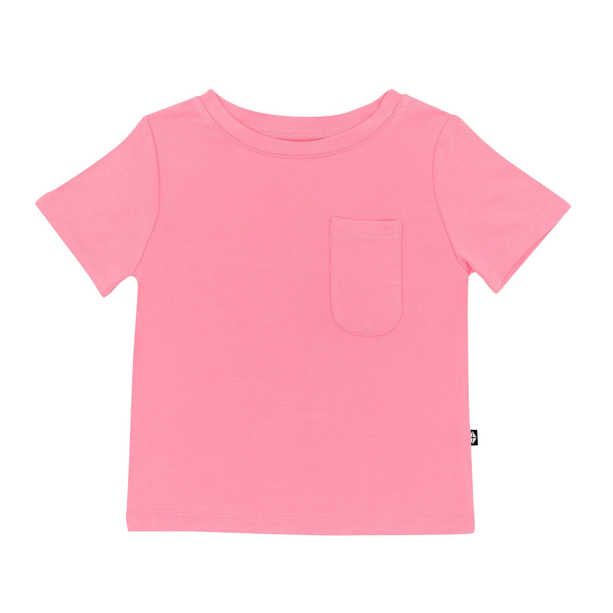 Pink Toddler Crew Neck Tee in Guava