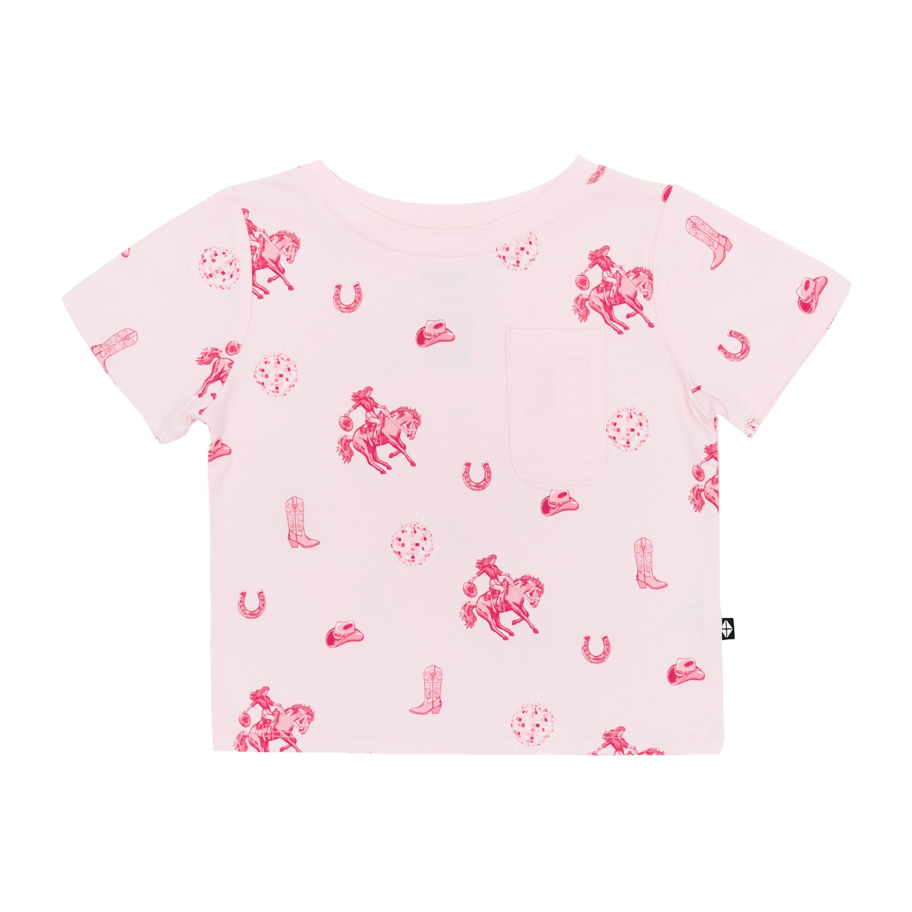 Product photo of the Toddler Crew Neck Tee in Disco Cowgirl