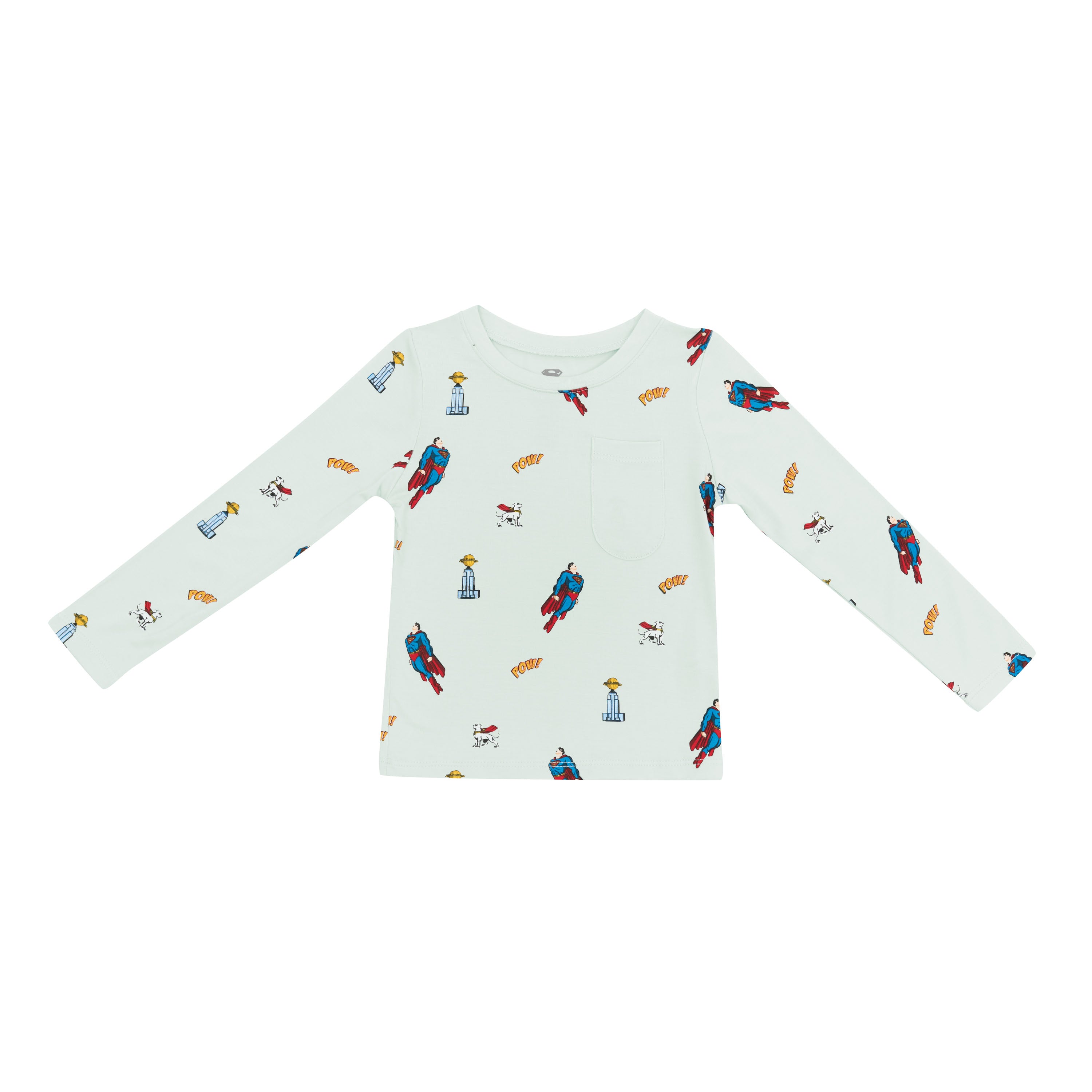 Kyte Baby's Long Sleeve Toddler Crew Neck Tee in Superman™