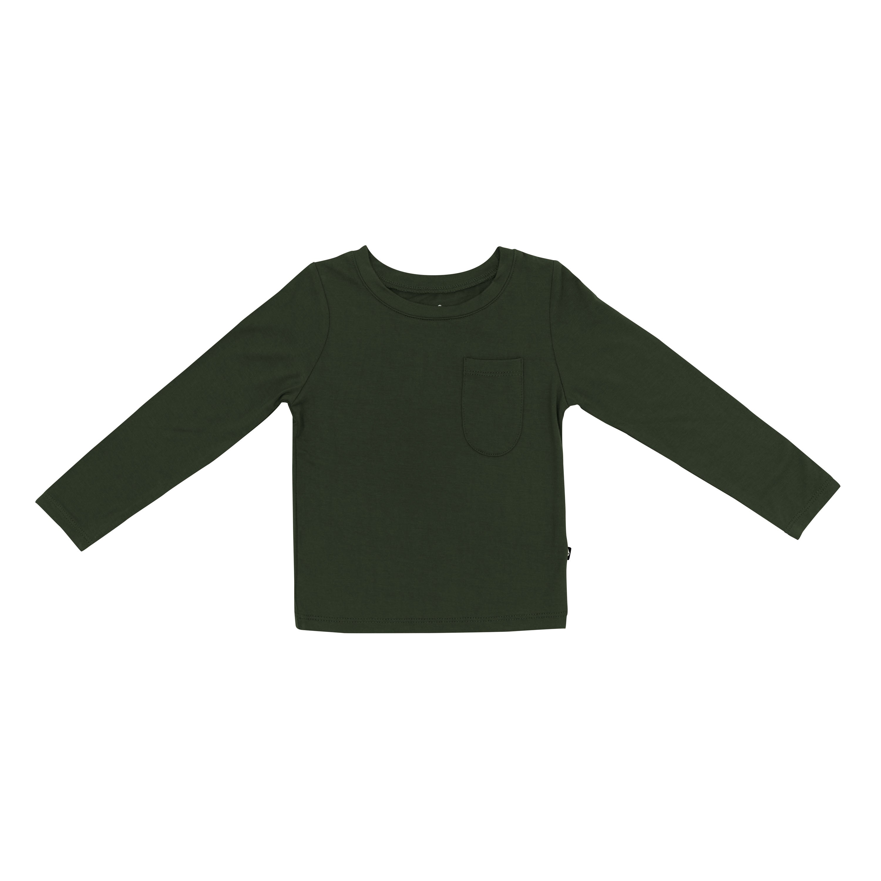 Product photo of the Long Sleeve Toddler Crew Neck Tee in Fir
