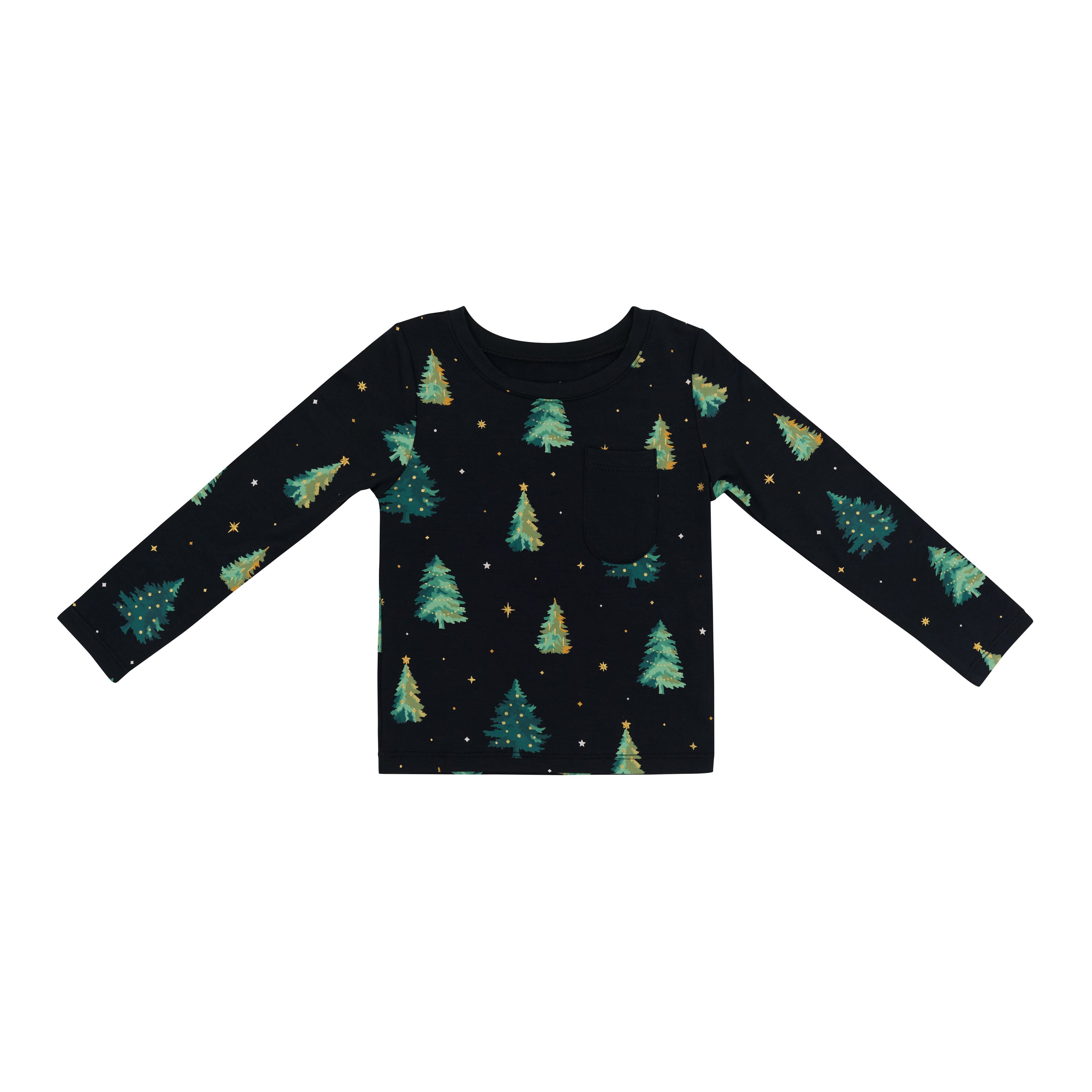 Product photo of the Long Sleeve Toddler Crew Neck Tee in Twinkle Tree