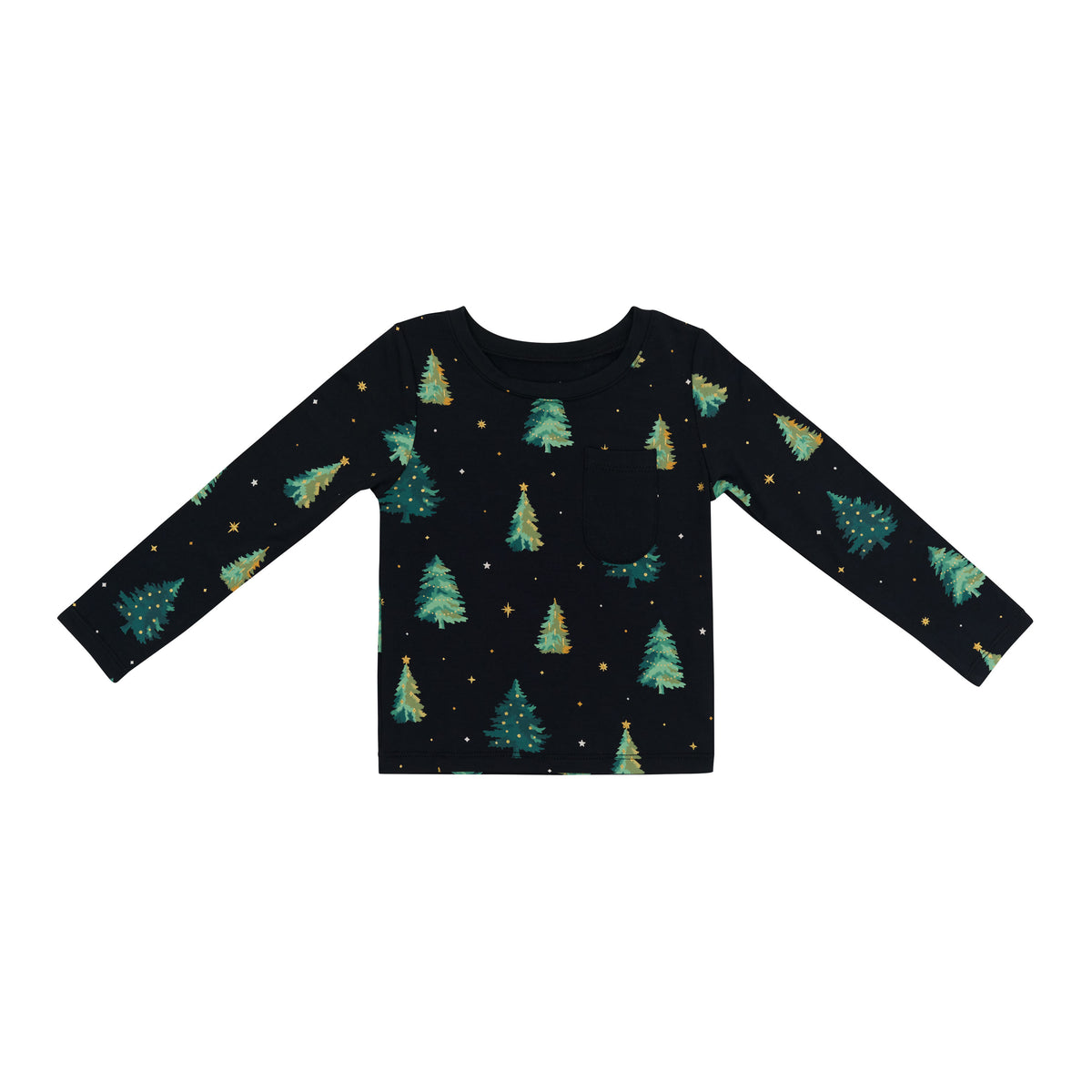 Product photo of the Long Sleeve Toddler Crew Neck Tee in Twinkle Tree