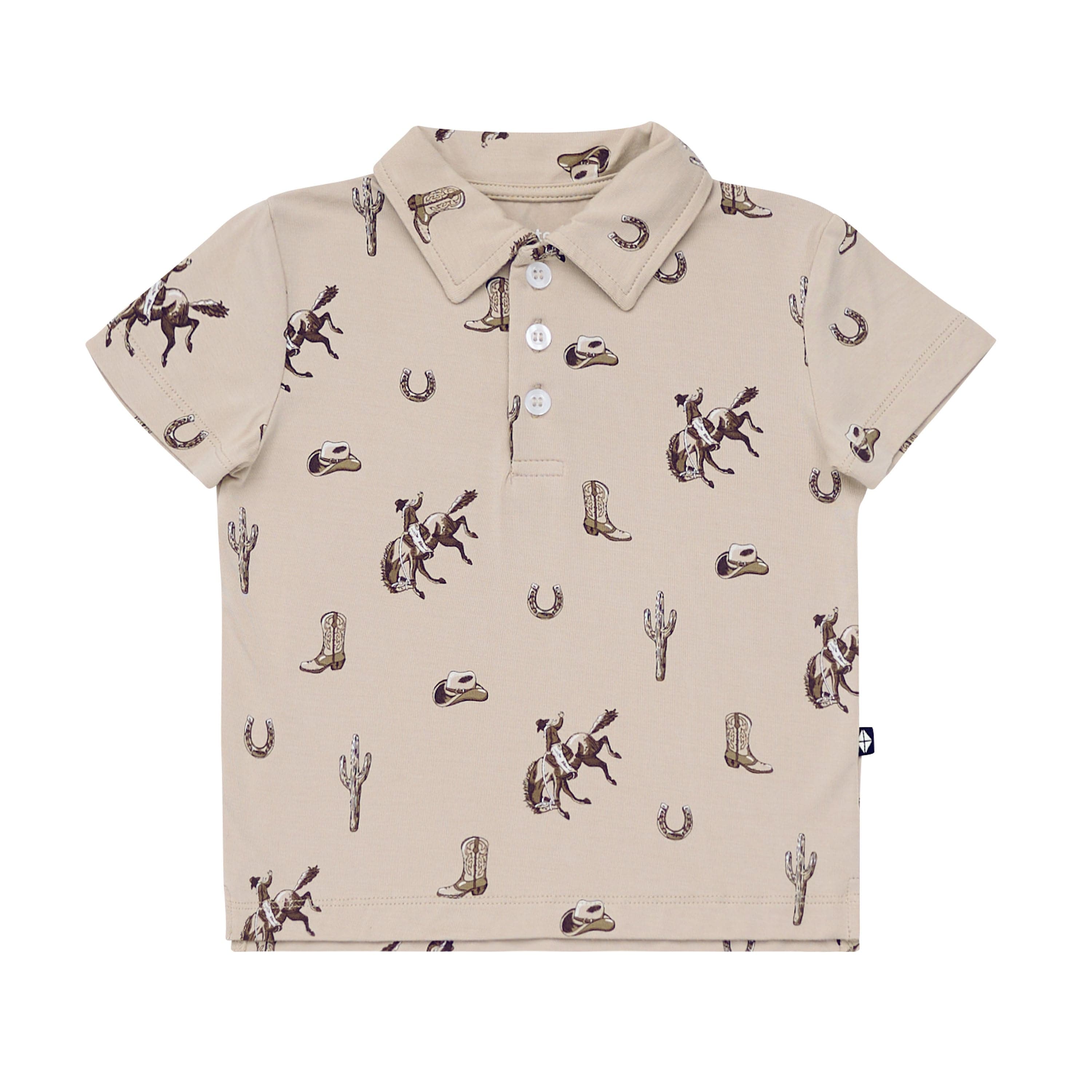 Product photo of the Toddler Short Sleeve Polo in Classic Cowboy