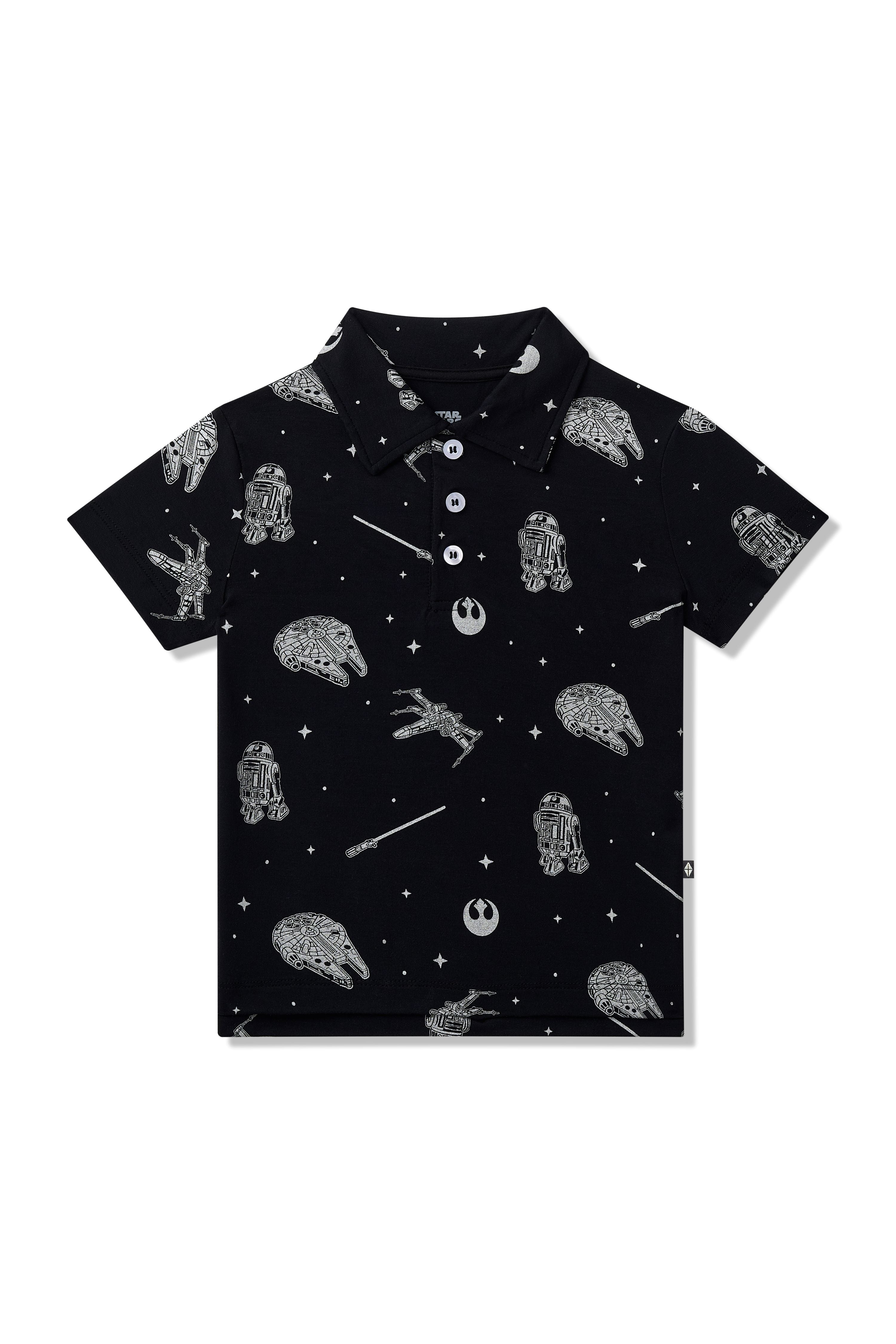 Product photo of the Toddler Short Sleeve Polo in STAR WARS™ shown on a white background