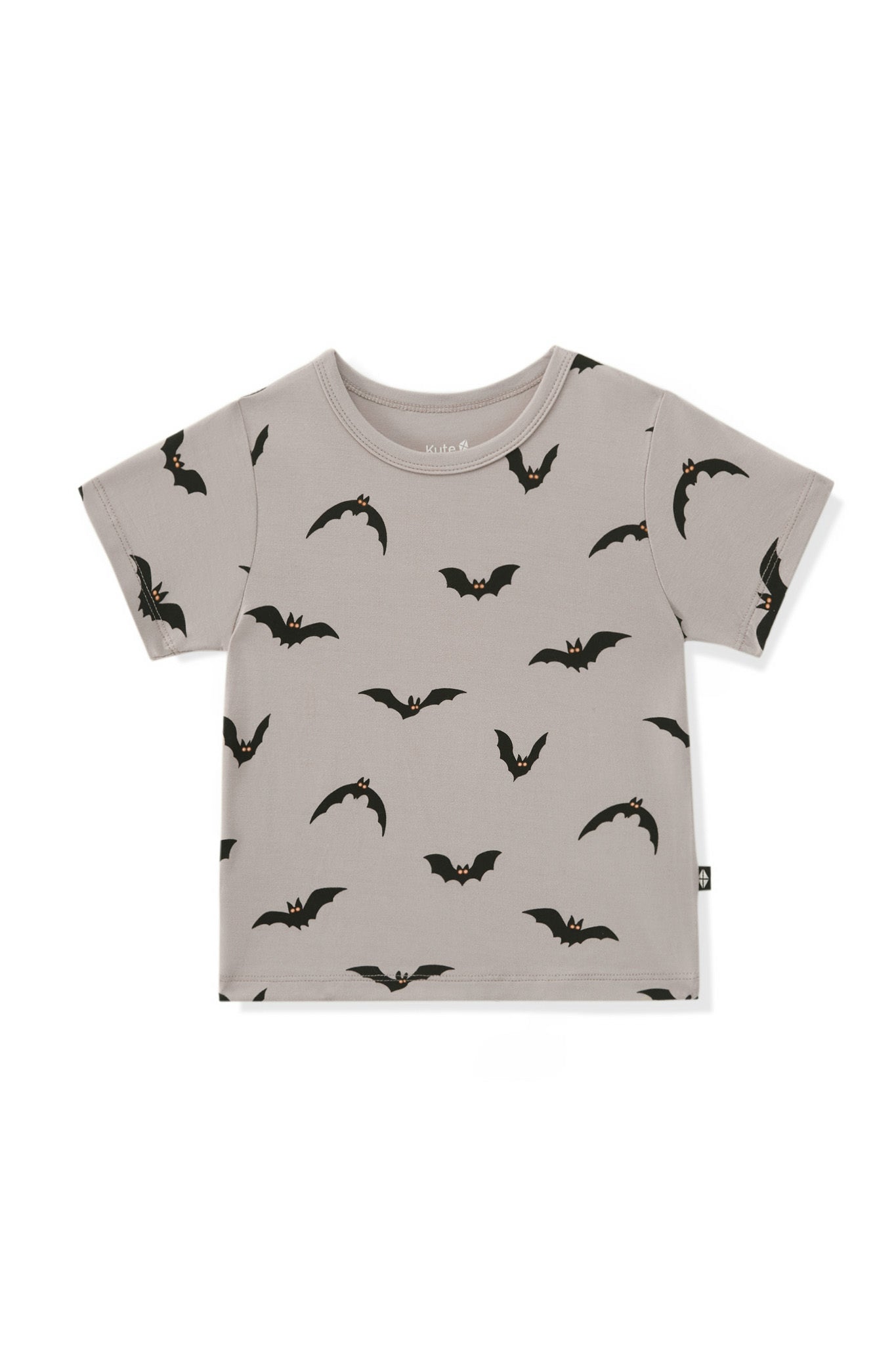 Toddler Basic Tee in Bats print on a white background