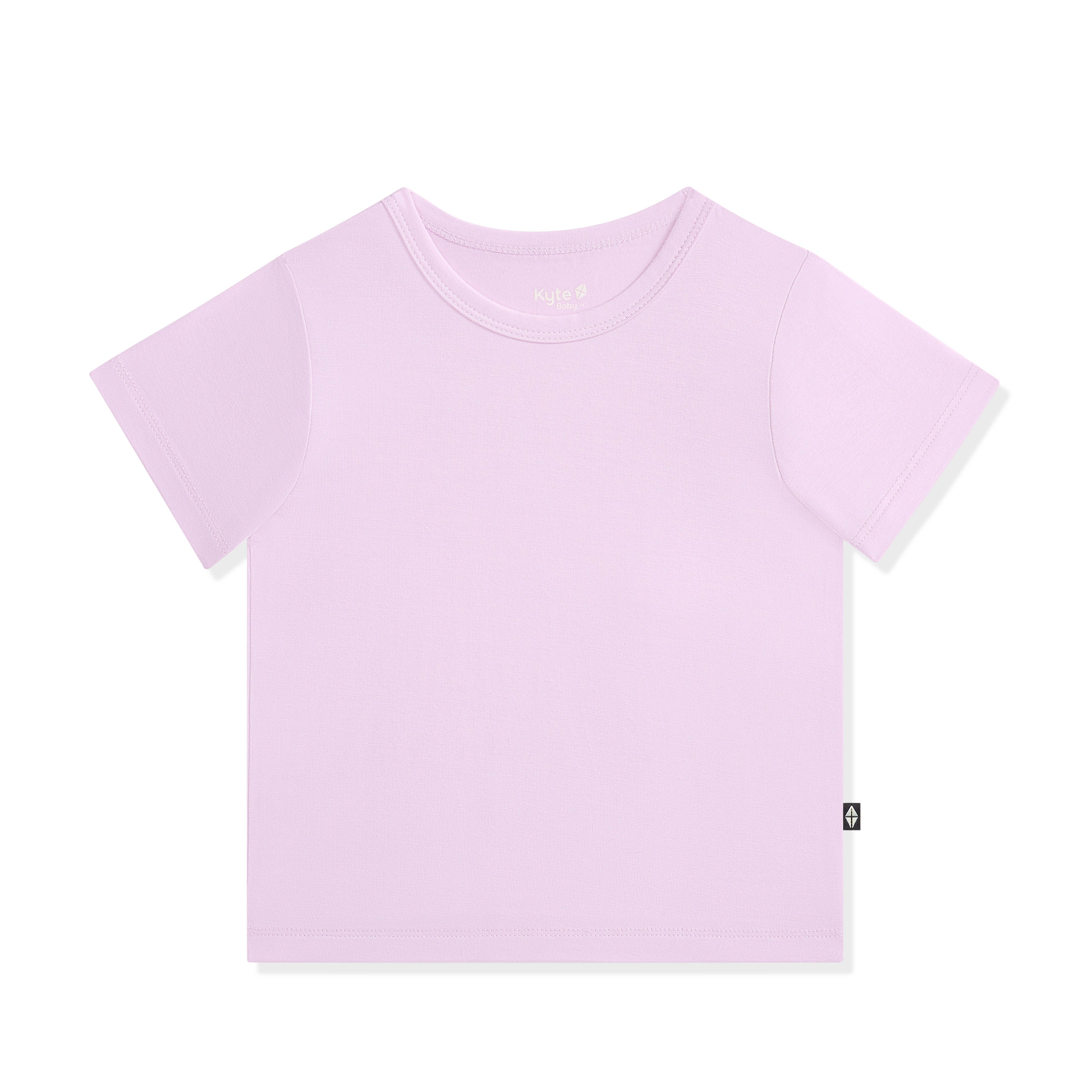 Light purple t-shirt on a white background