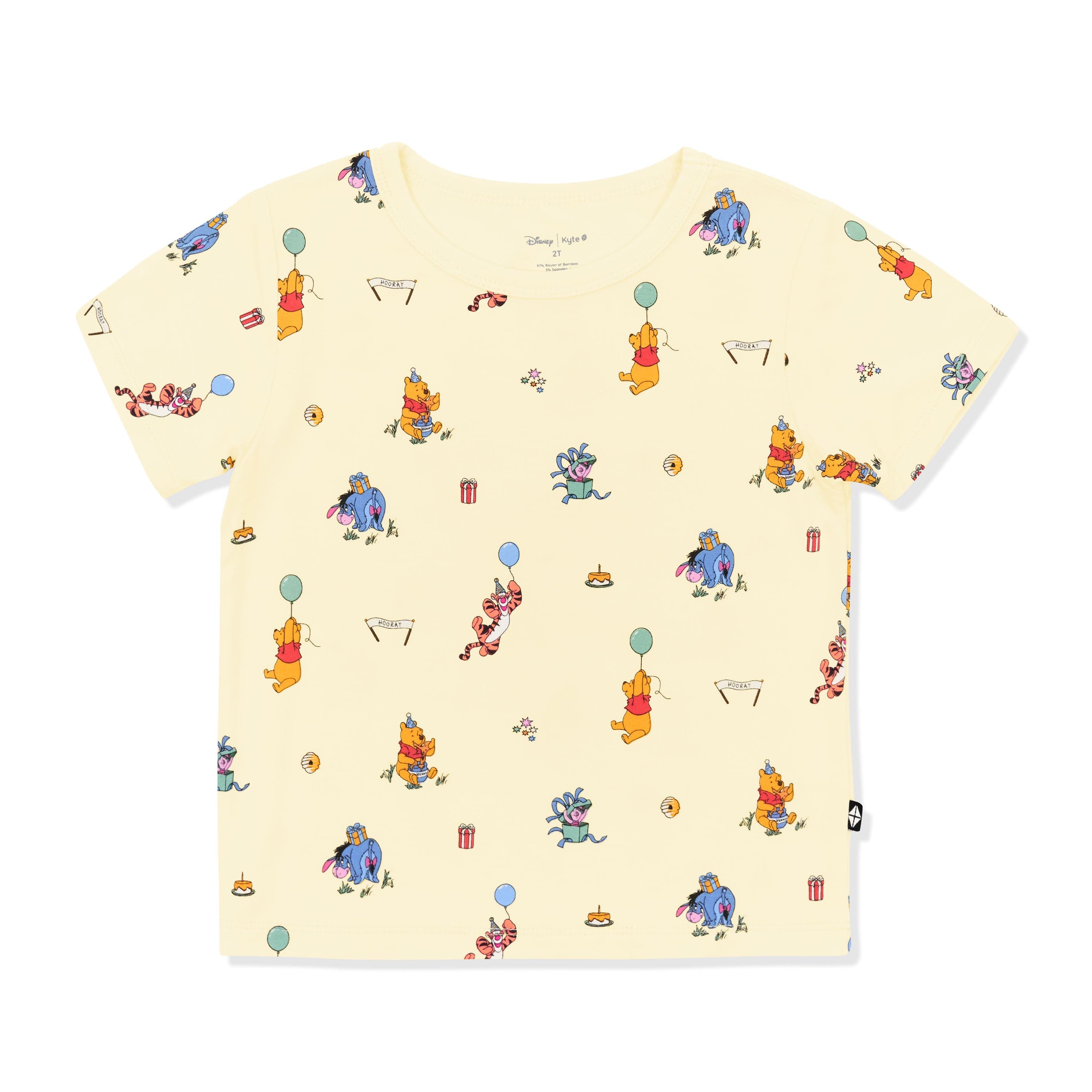 Product photo of the Toddler Basic Tee in Winnie the Pooh Celebration