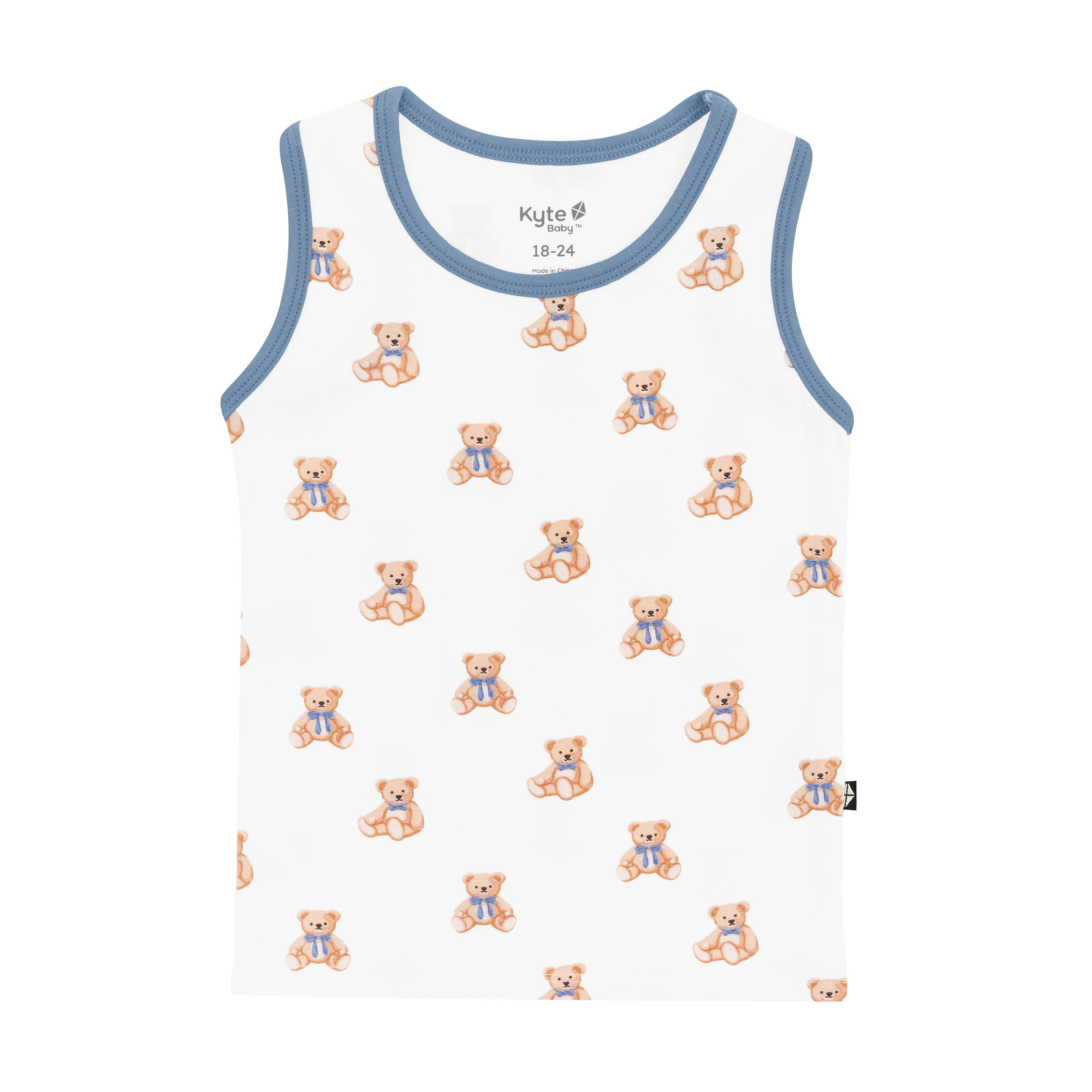 Kyte Baby's Toddler Tank Top in Teddy Bear front