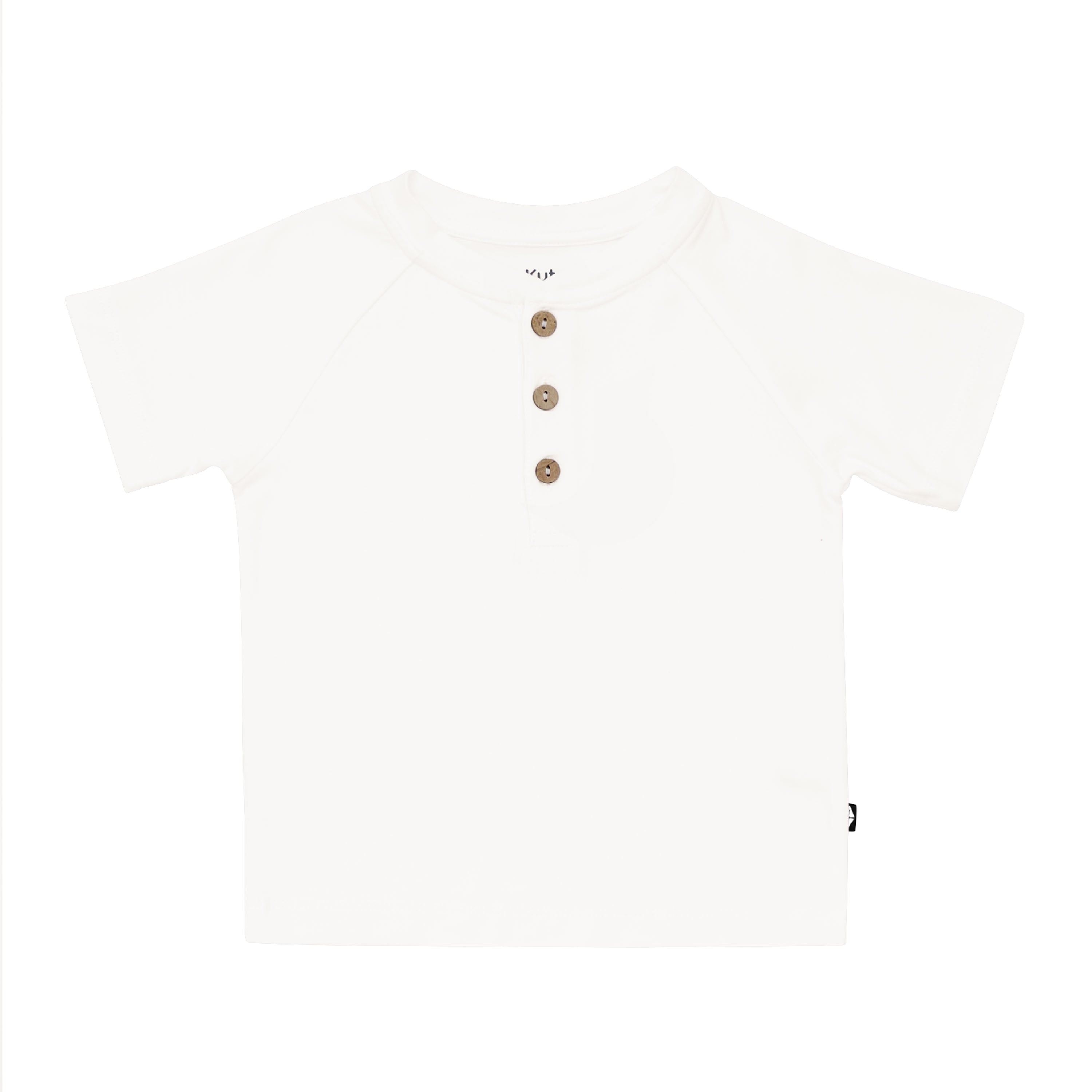 Product photo of the Short Sleeve Toddler Henley Tee in Cloud