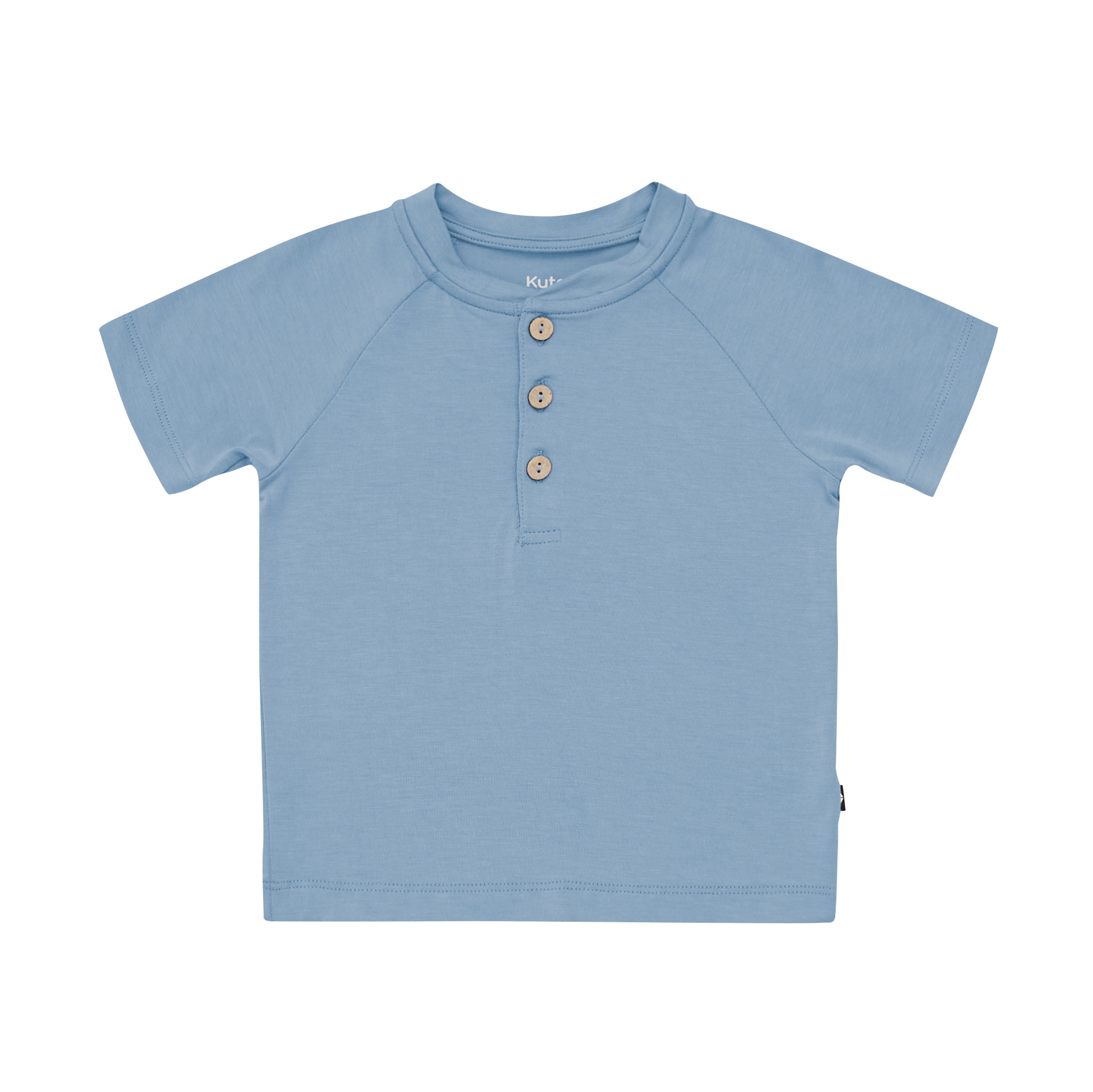 Product photo of the Short Sleeve Toddler Henley Tee in Slate