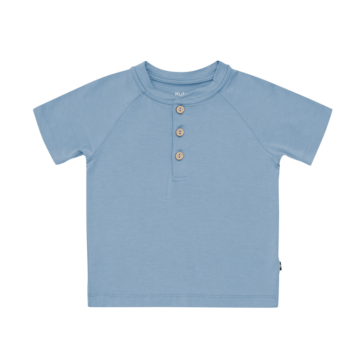 Product photo of the Short Sleeve Toddler Henley Tee in Slate