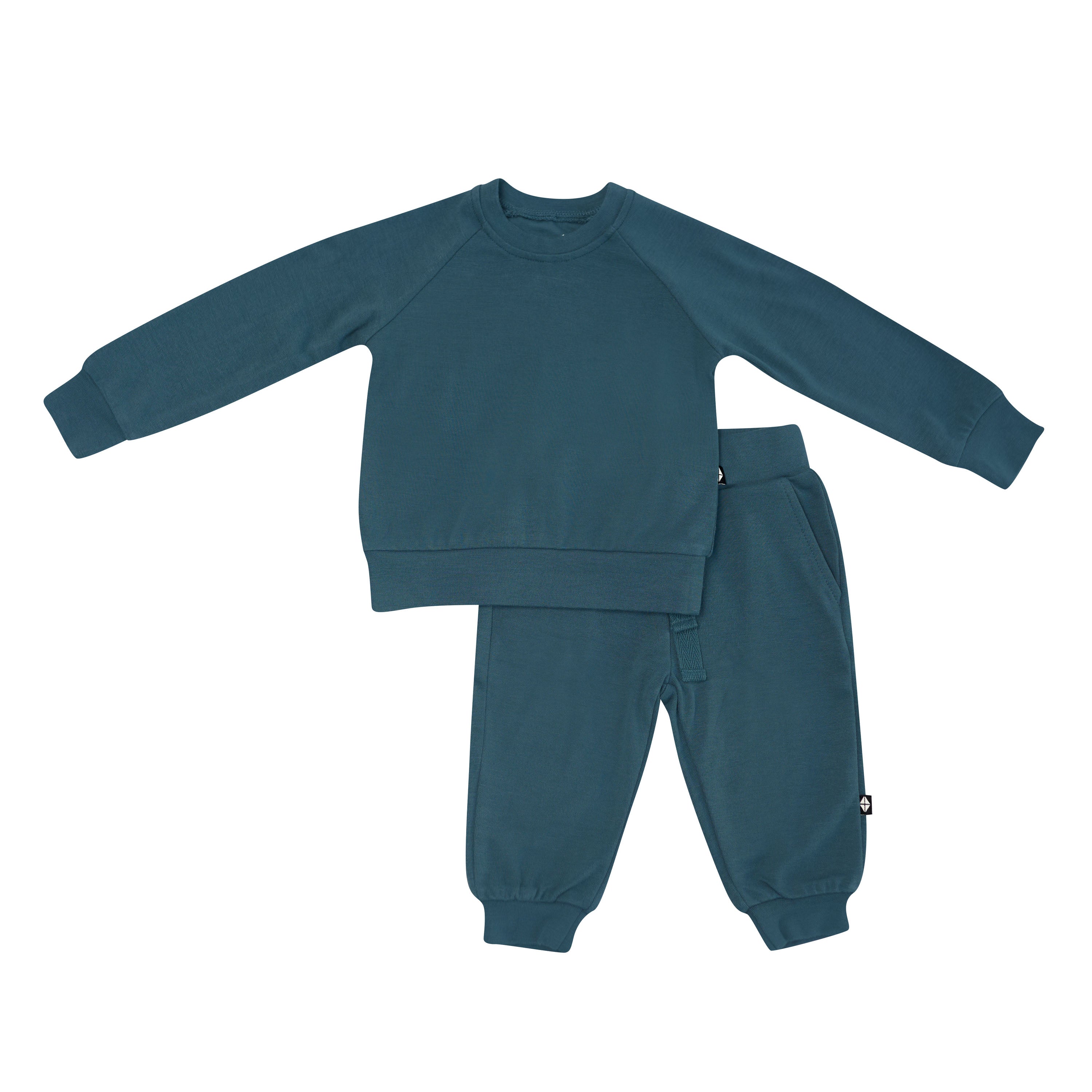 Bamboo Jersey Blue Jogger Set in Atlantic