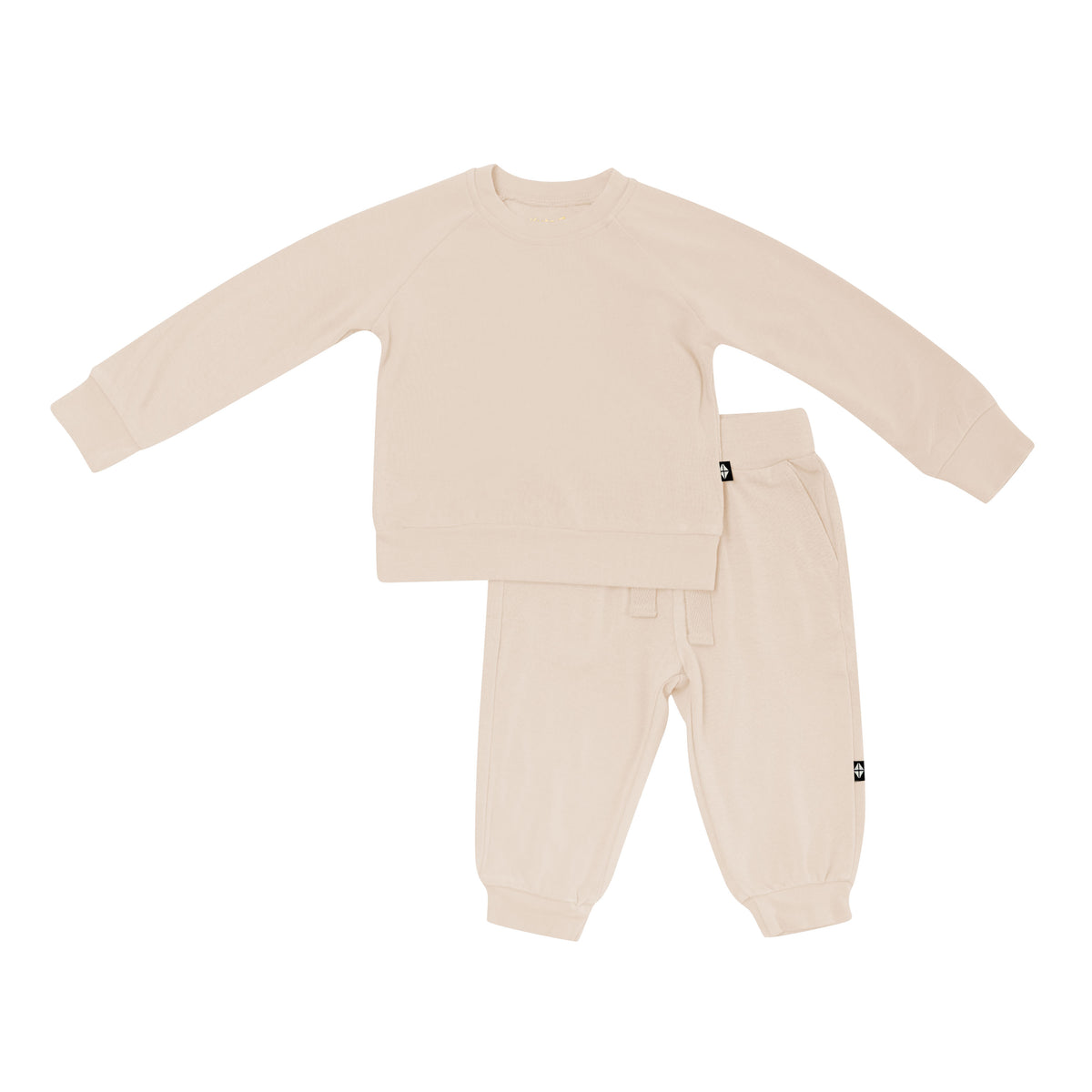 Neutral Bamboo Jersey Jogger Set in Bisque