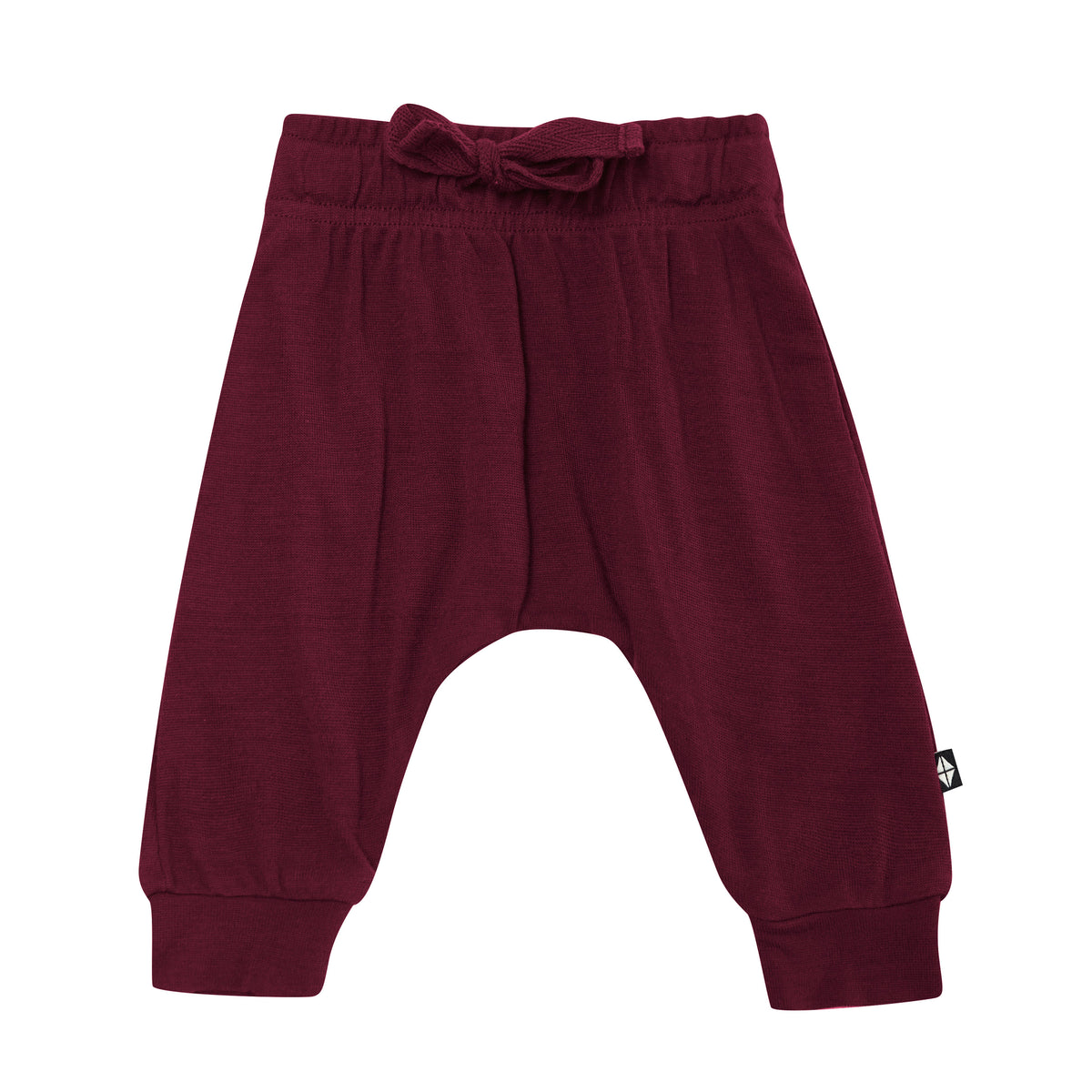 Product photo of the Bamboo Jersey Harem Pants in Burgundy