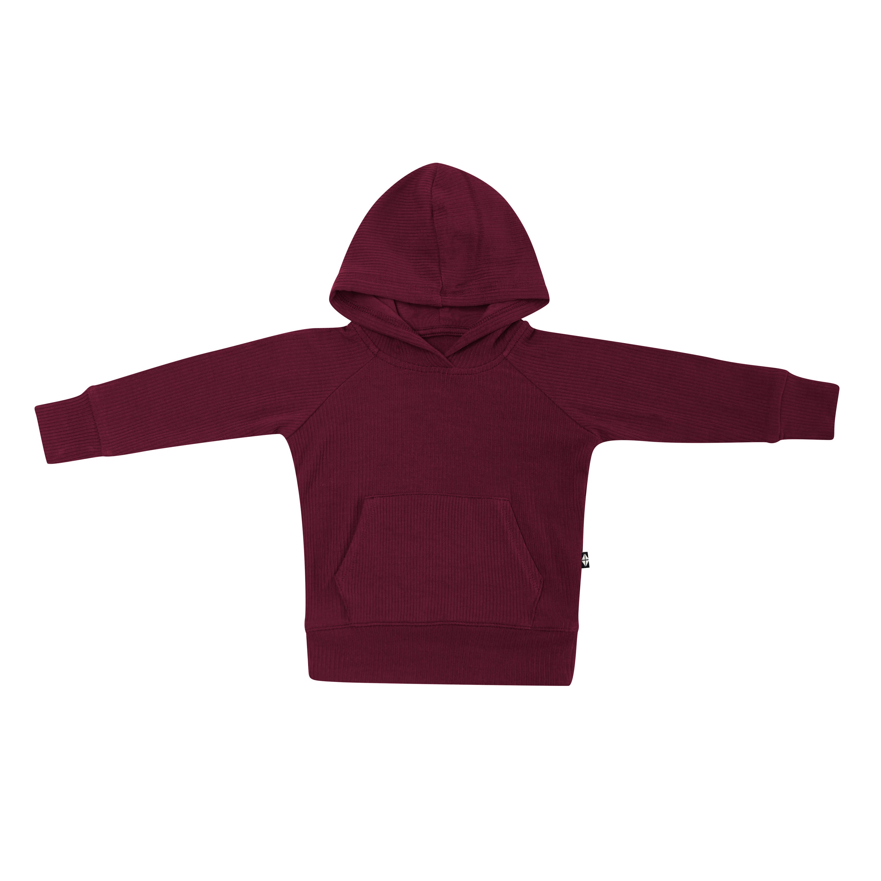 Product photo of the Ribbed Hoodie in Burgundy