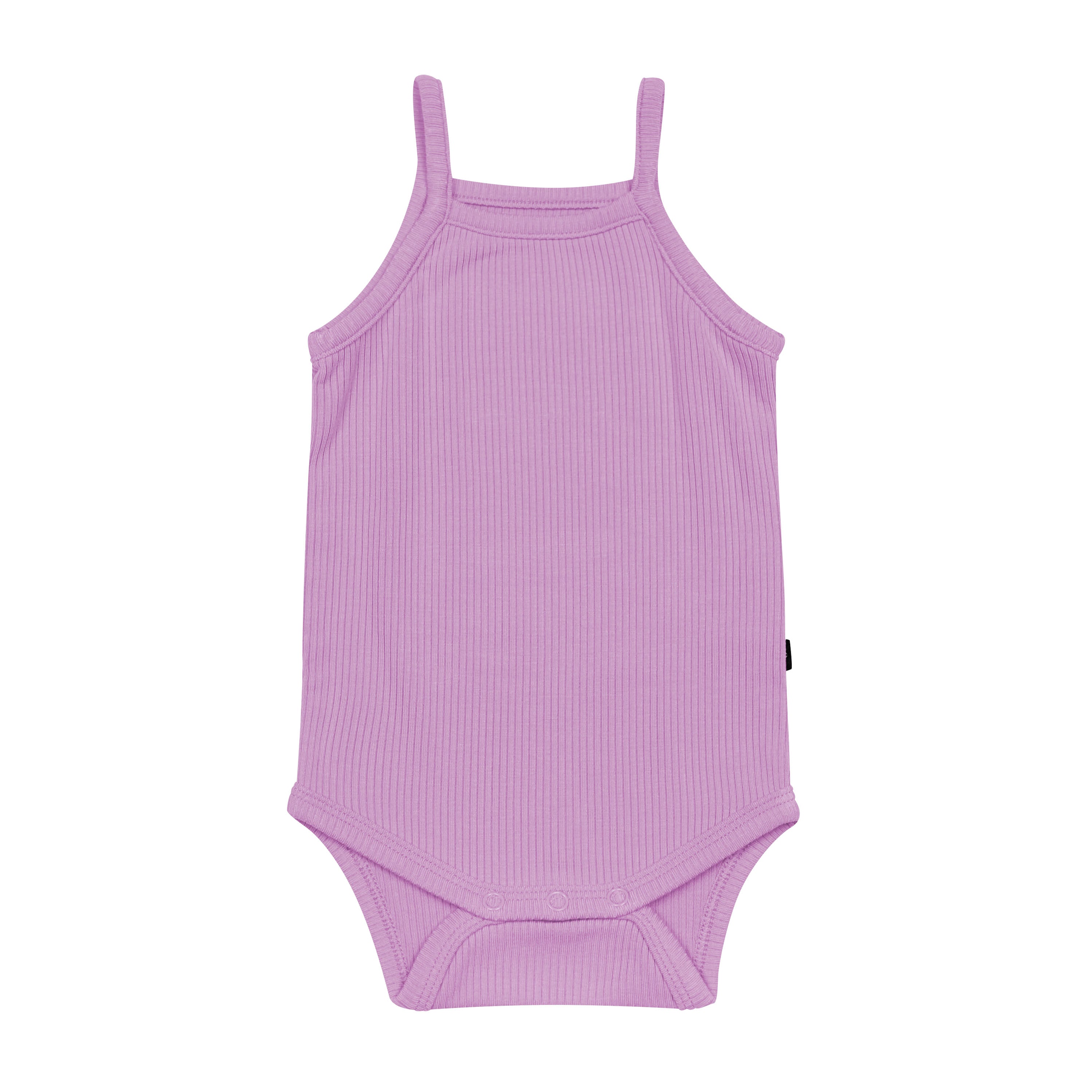 Bamboo Ribbed Spaghetti Strap Bodysuit in Poi