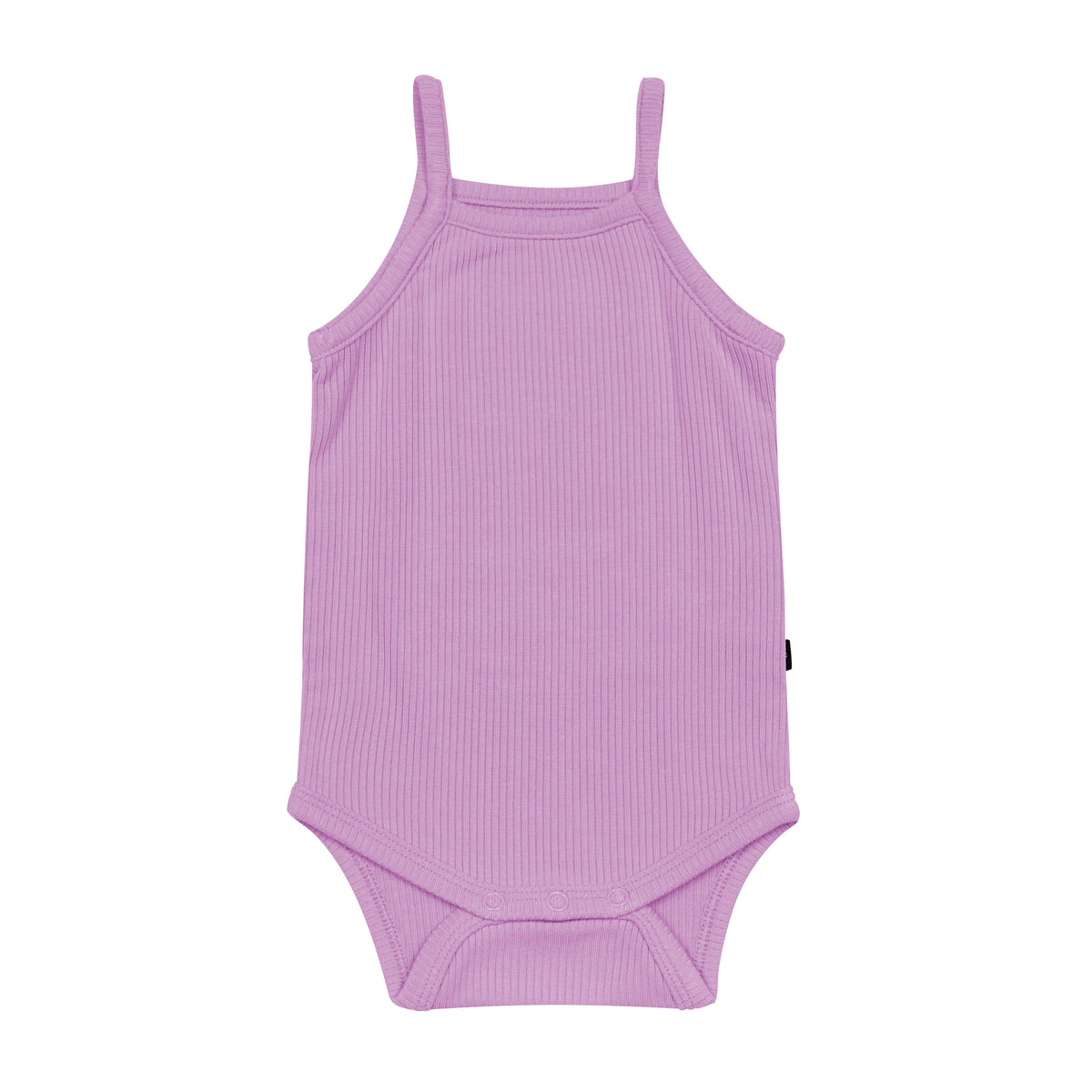 Bamboo Ribbed Spaghetti Strap Bodysuit in Poi