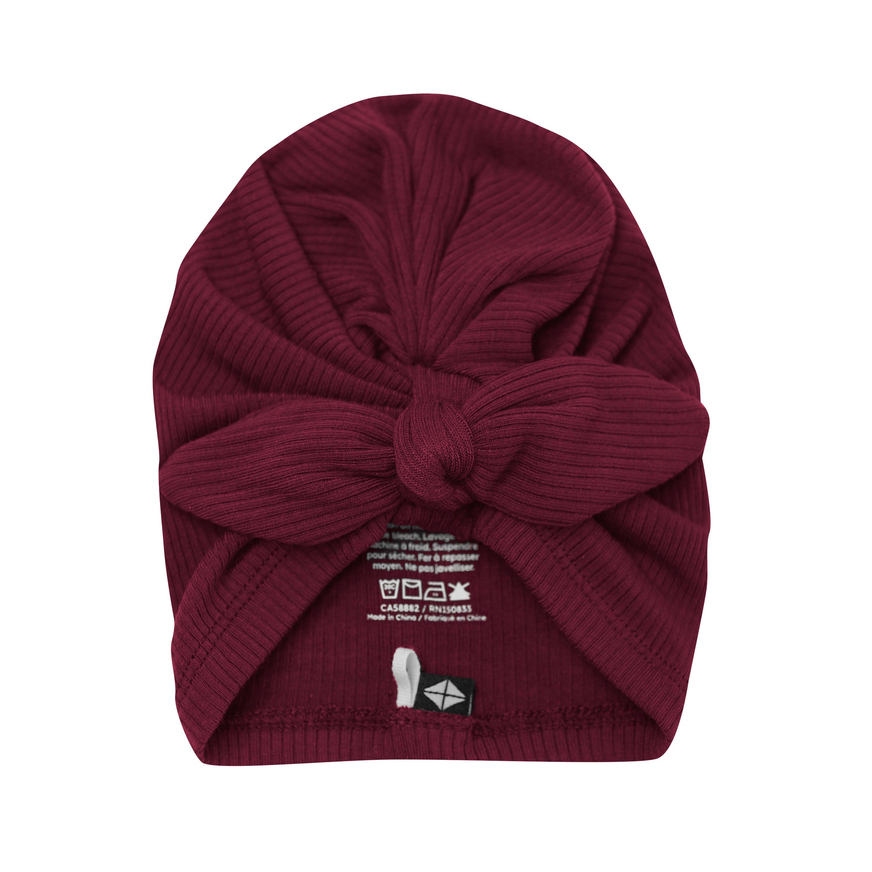 Product photo of the Ribbed Headwrap in Burgundy