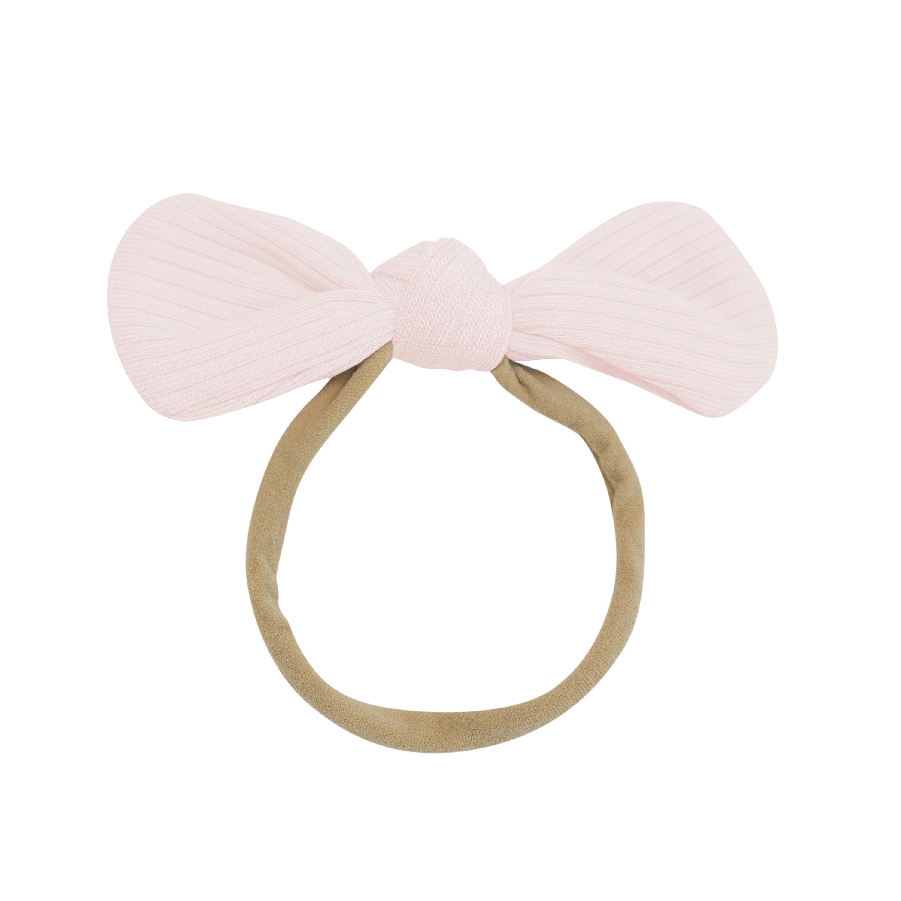 Kyte Baby Ribbed Nylon Bow in Blush