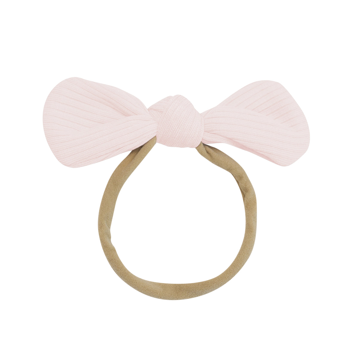 Kyte Baby Ribbed Nylon Bow in Blush
