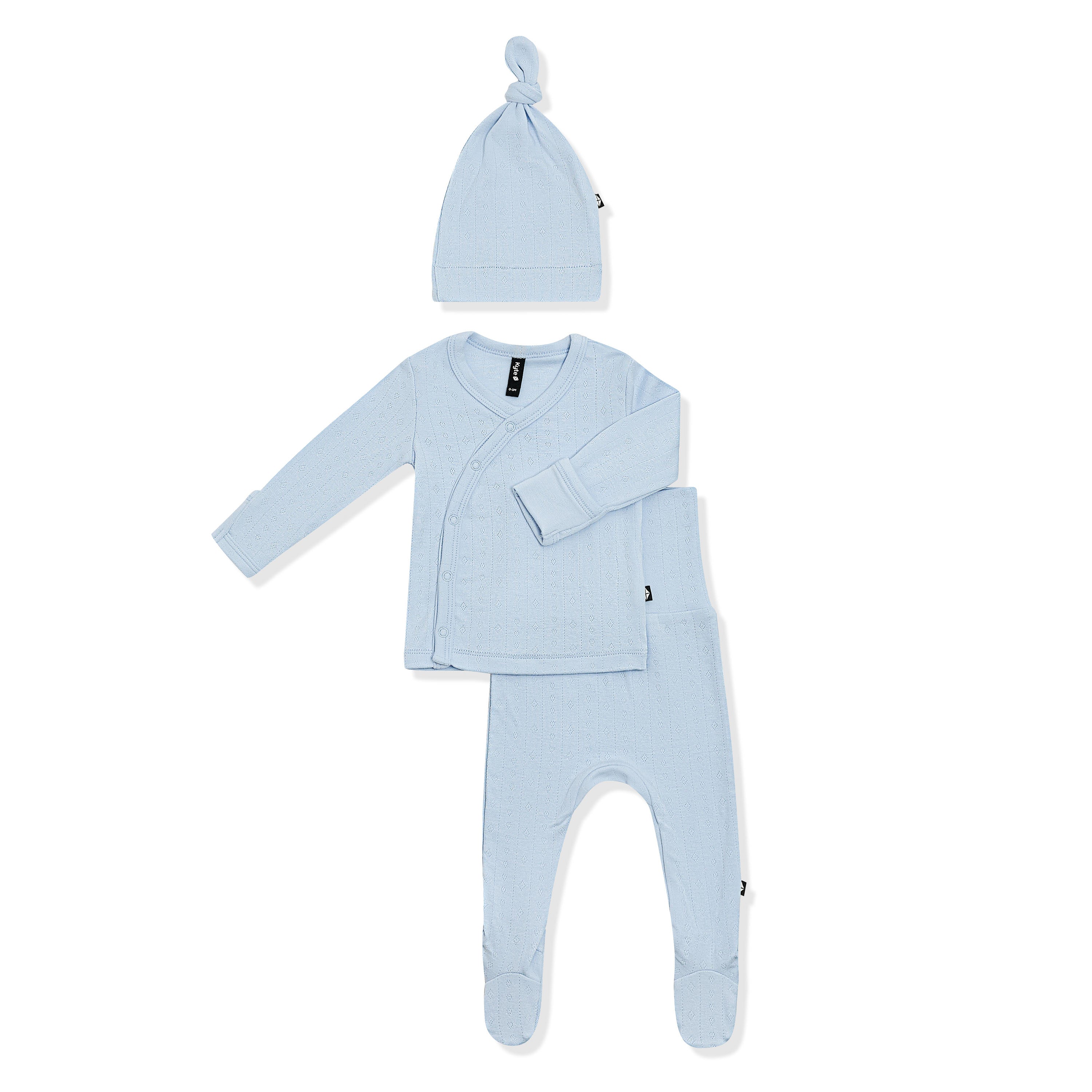 Product photo of the Pointelle Take Me Home Set with Cap in Breeze