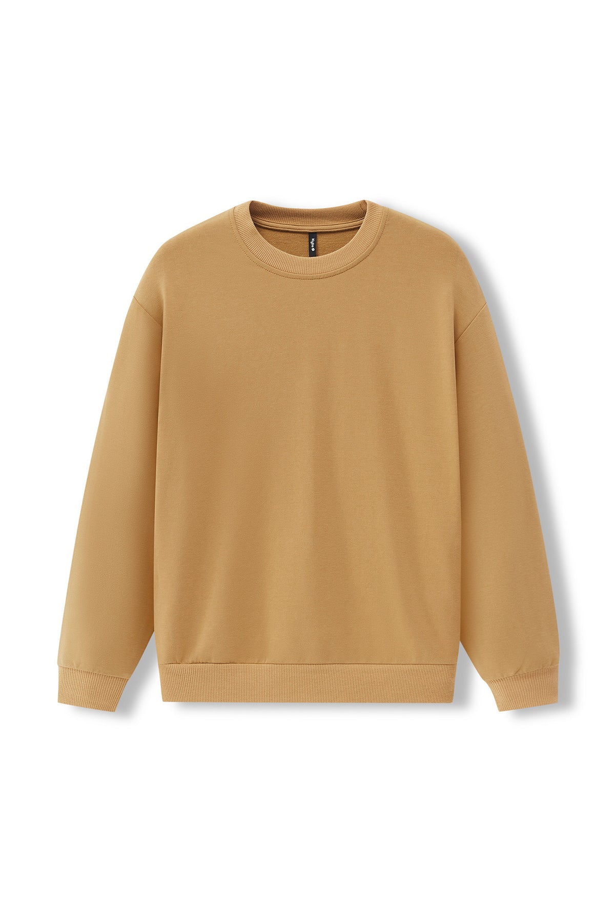 Women's Sweatshirt in Ochre color on a white background
