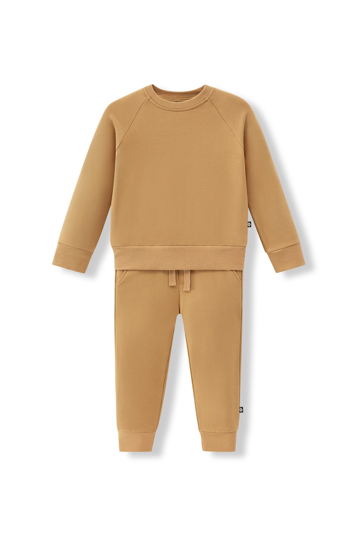 Long Sleeve Jogger Set in Ochre color on a white background