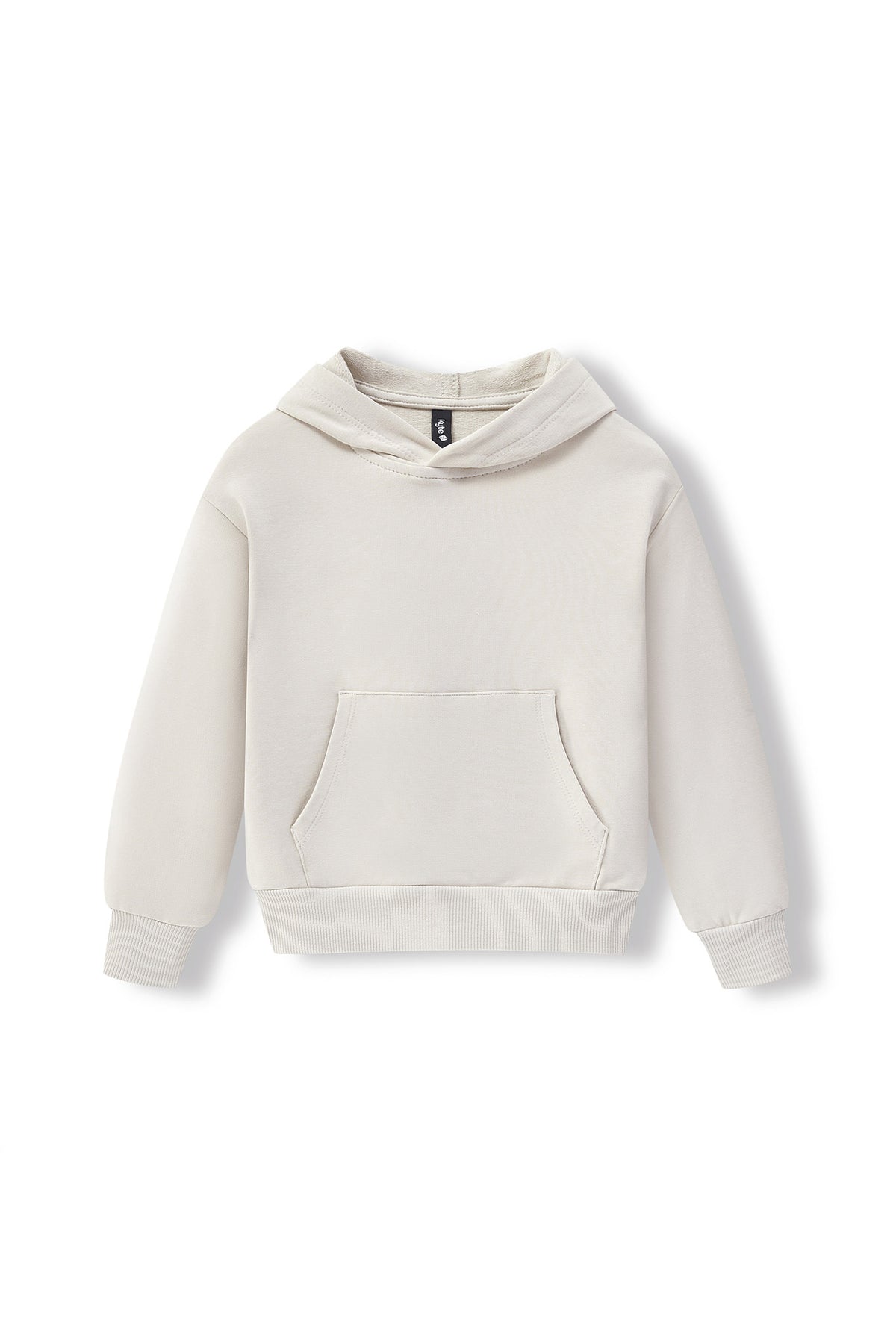 Hoodie in Oat color on a white background