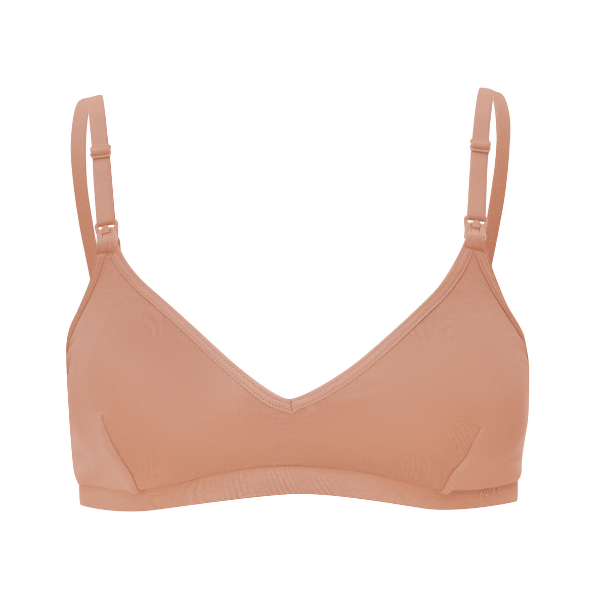Front view of Women's Nursing Bra in Latte