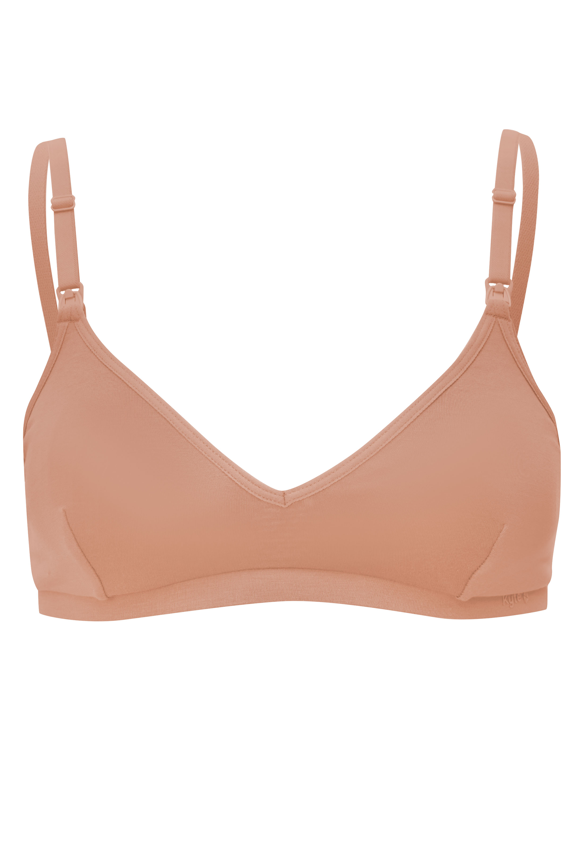 The front of the Women's Nursing Bra in Latte on a white background