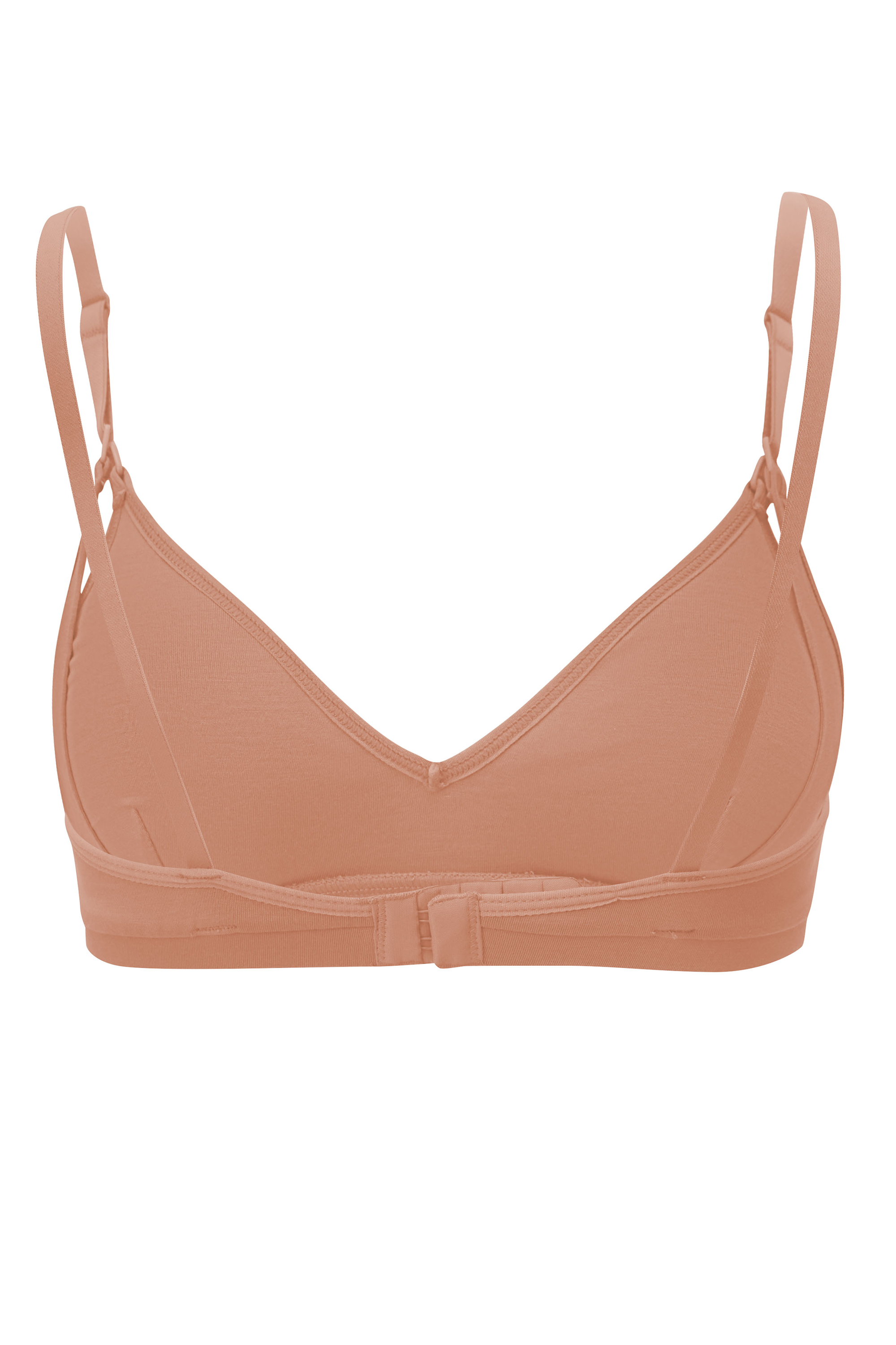 The back of the Women's Nursing Bra in Latte on a white background
