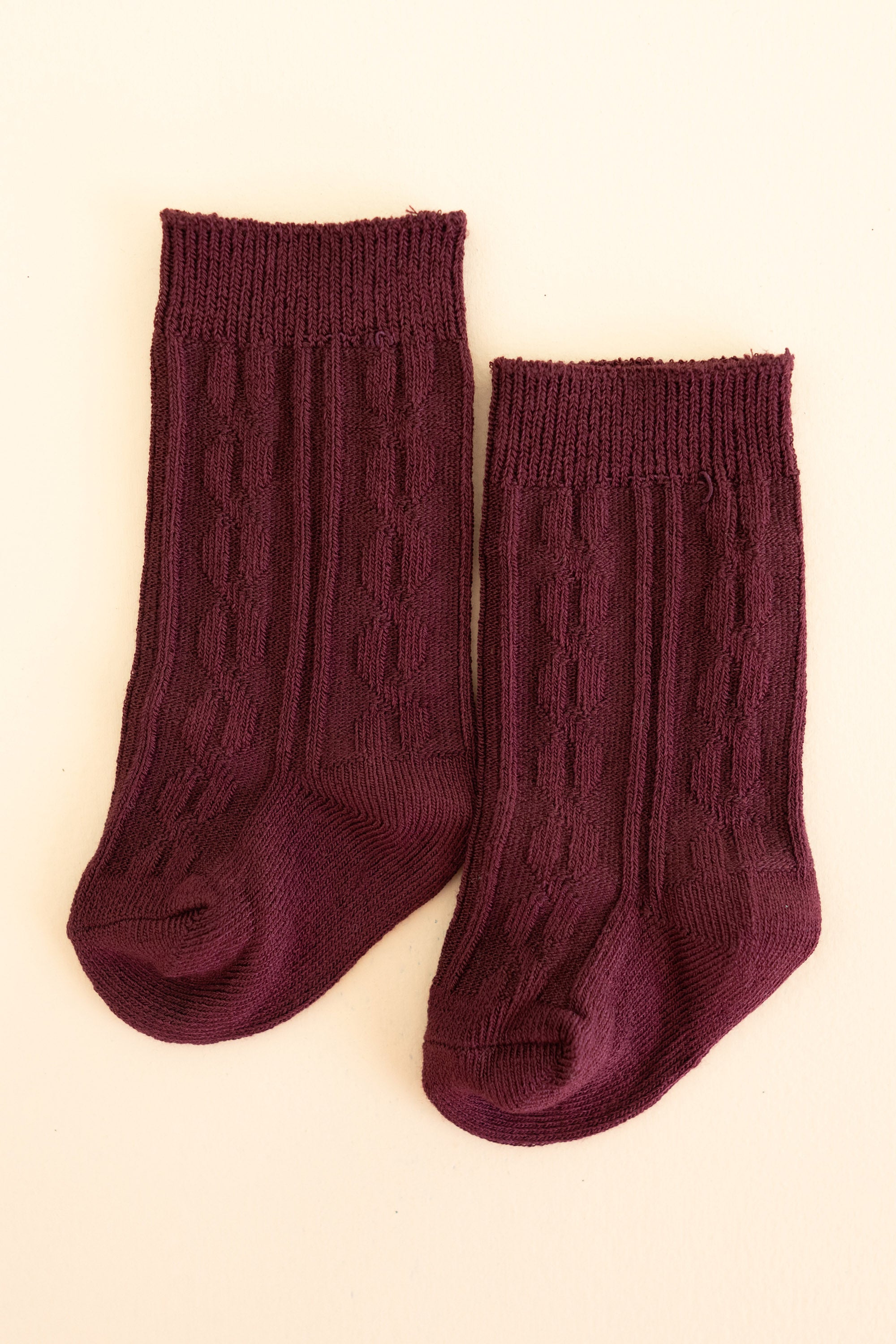 Product photo of the Knee High Socks in Burgundy