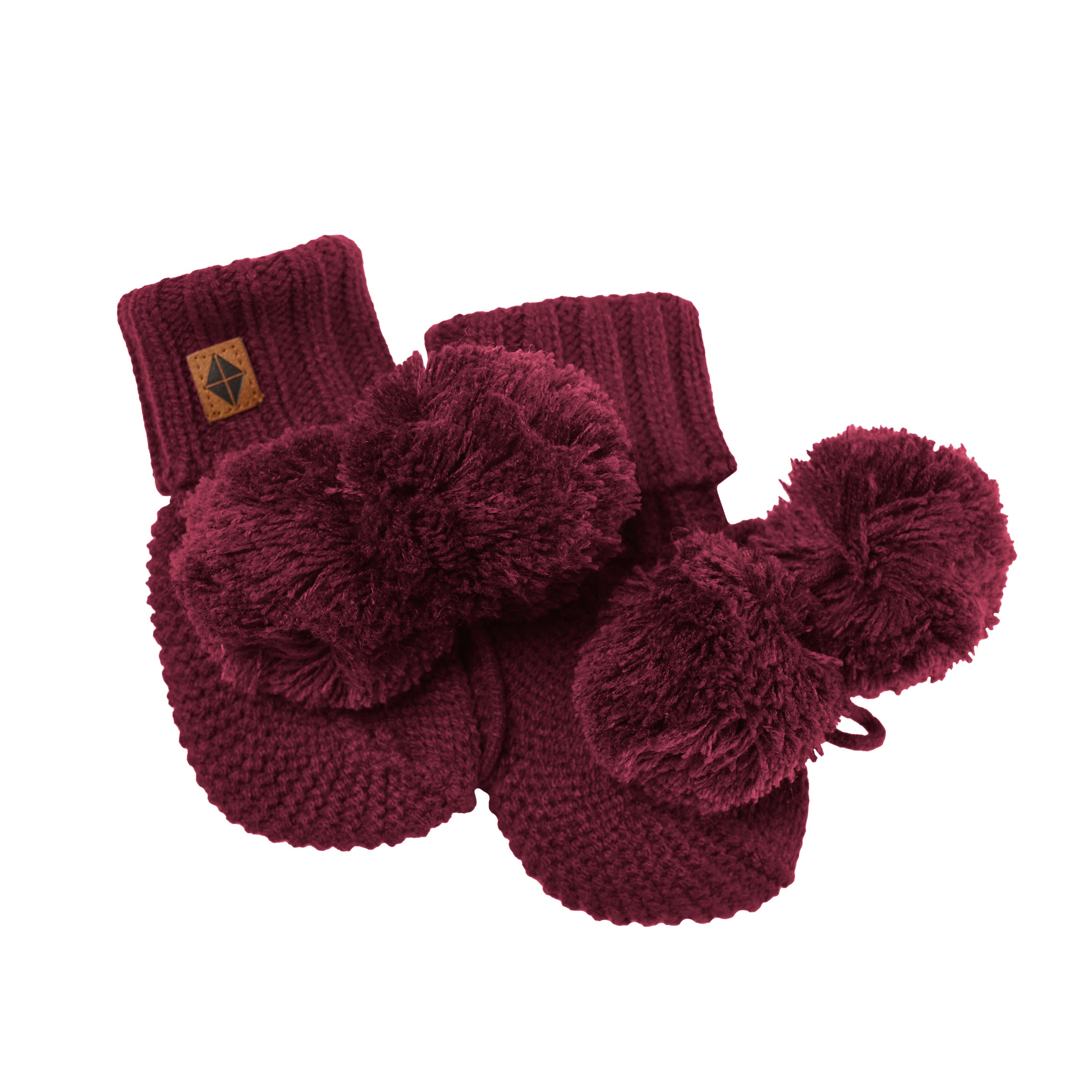 Product photo of the Knit Booties in Burgundy