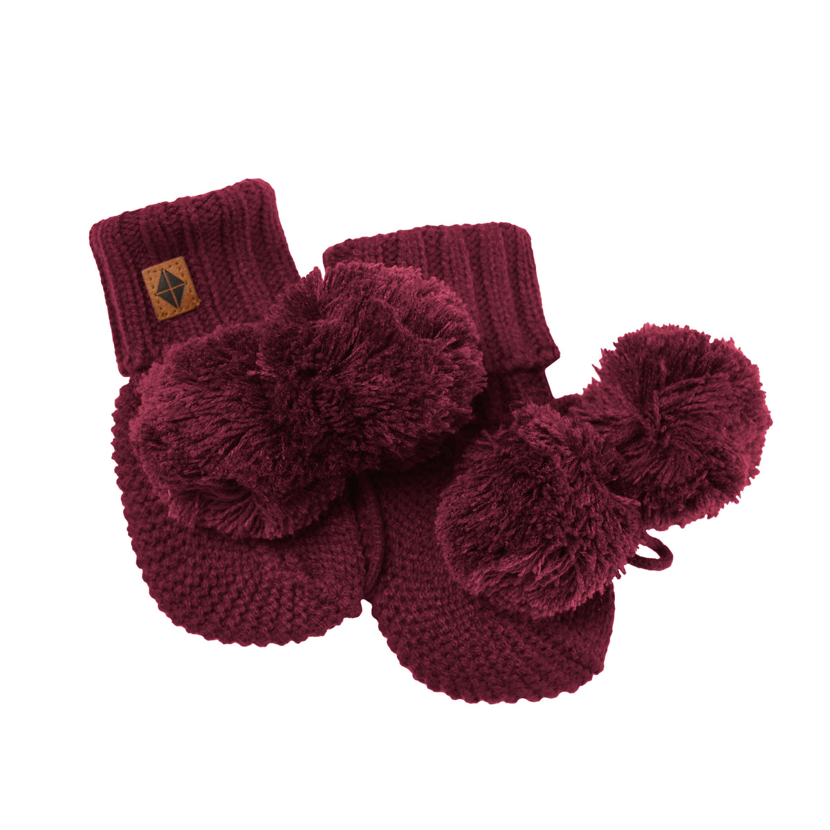 Product photo of the Knit Booties in Burgundy