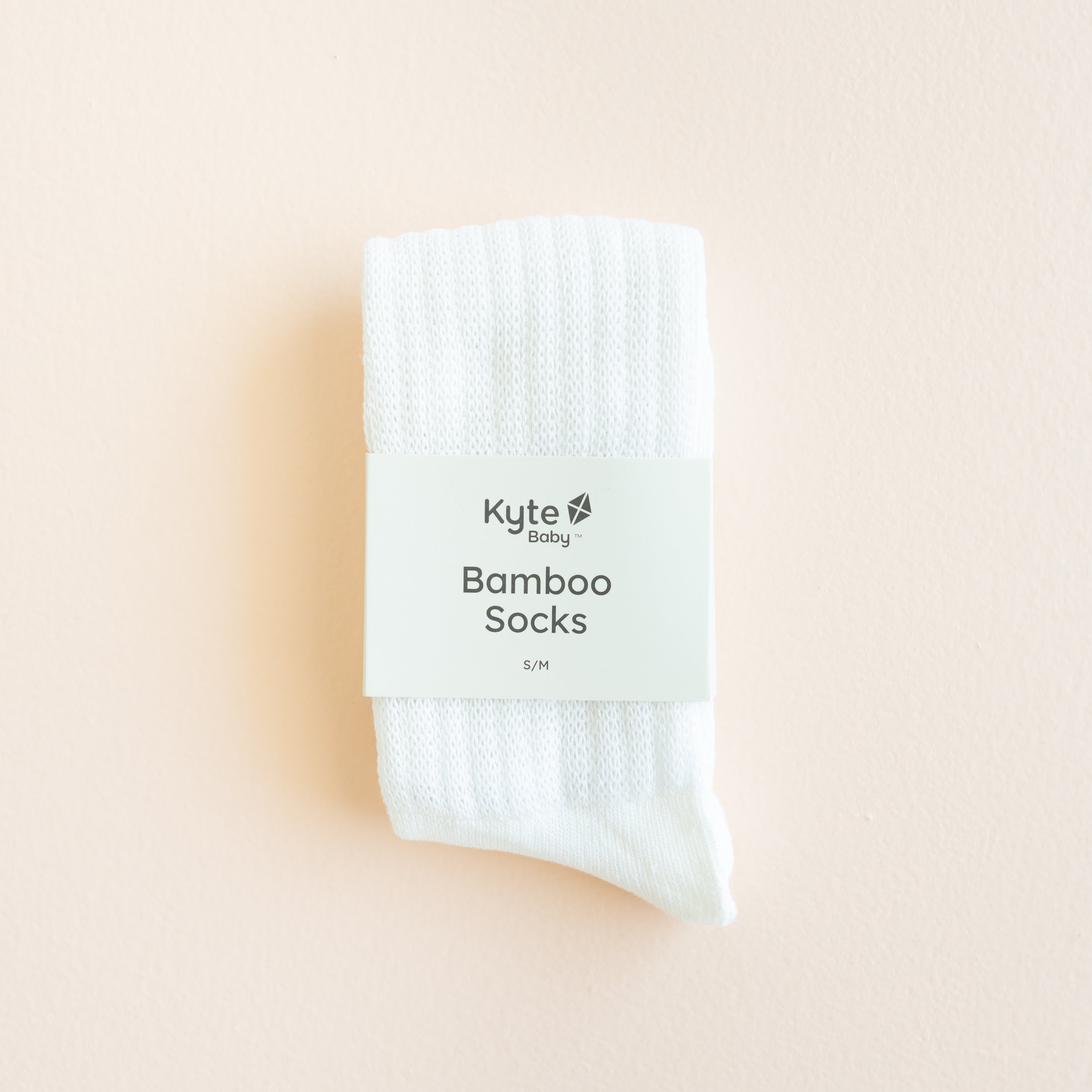 Adult Scrunch Socks in Cloud shown in its packaging