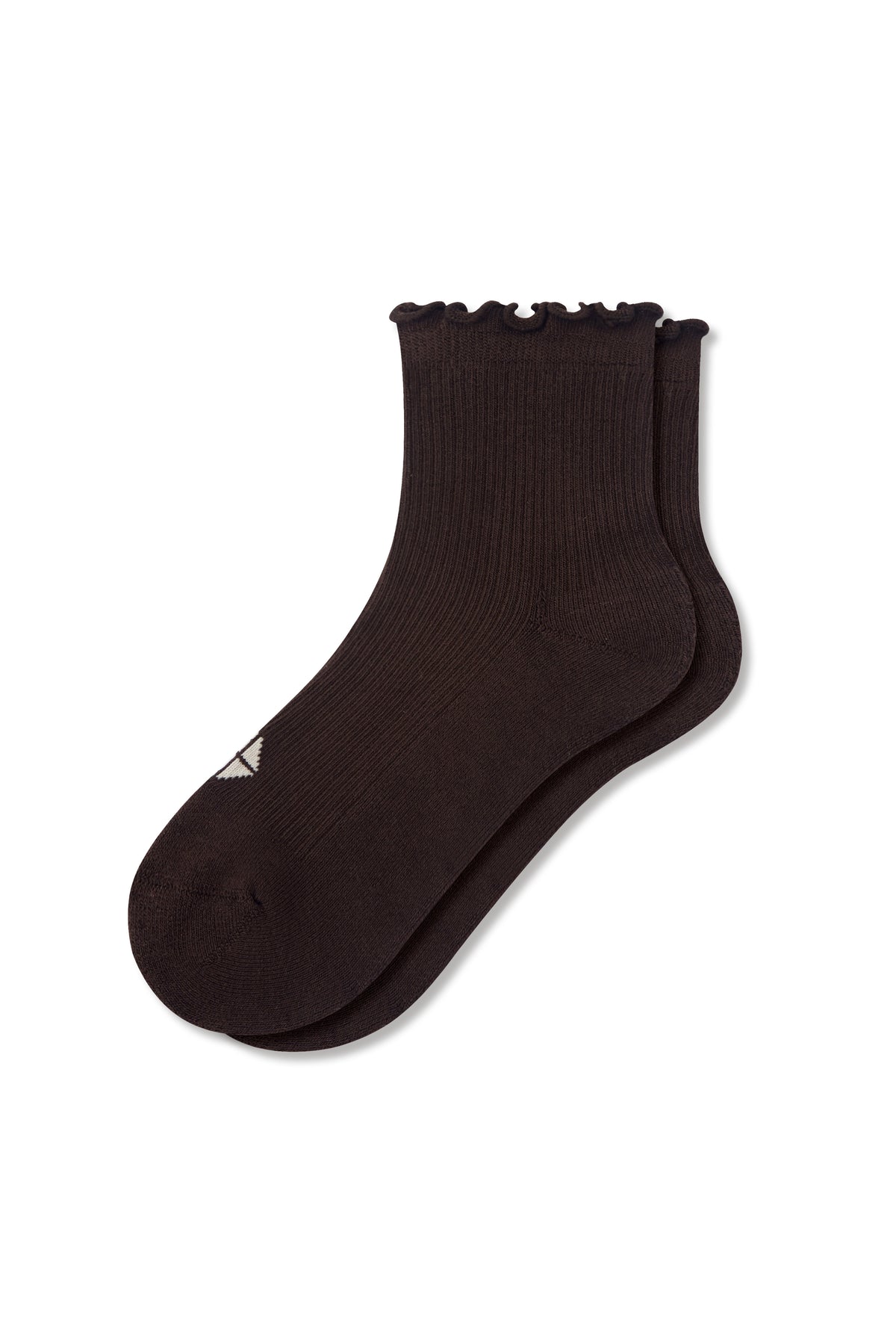 Women's Ruffle Socks in Espresso